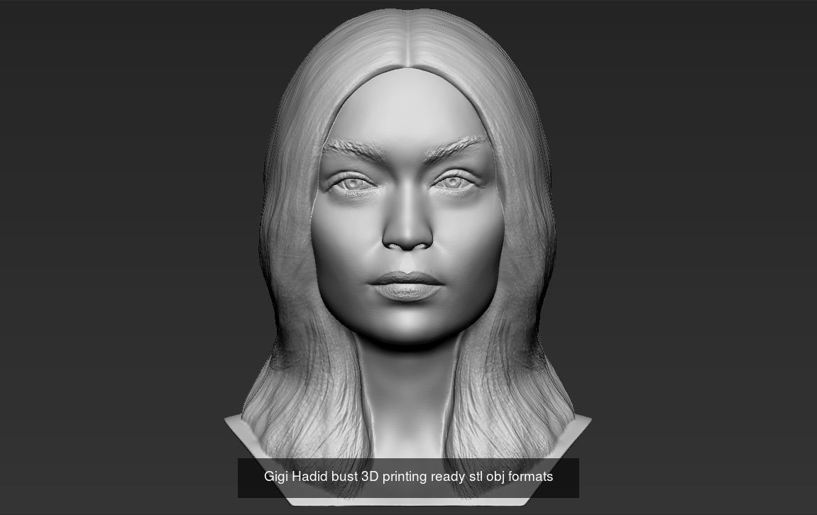 Supermodels busts ready for 3D printing 3D Model Collection_4