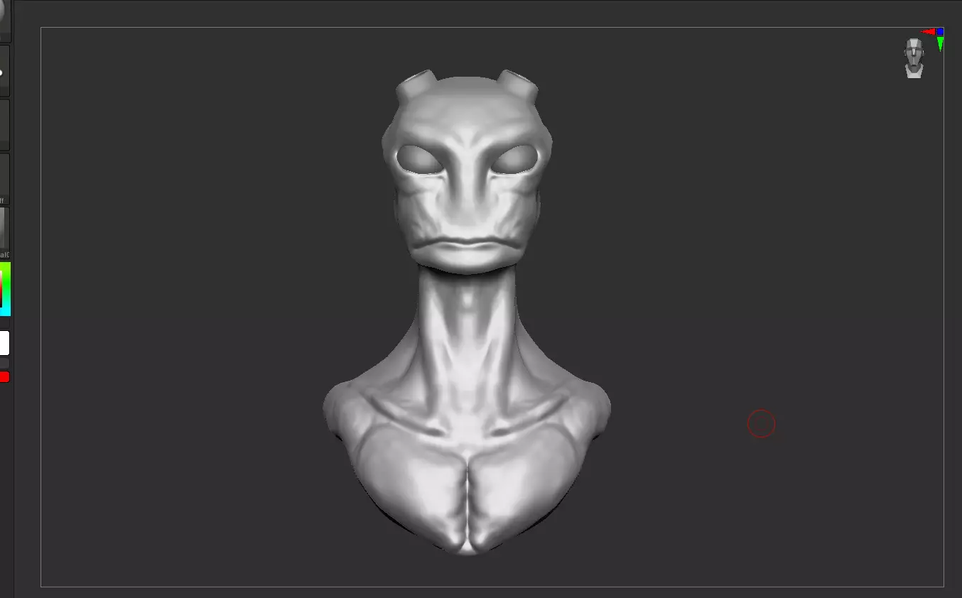 High Poly Alien in zbrush 3D model