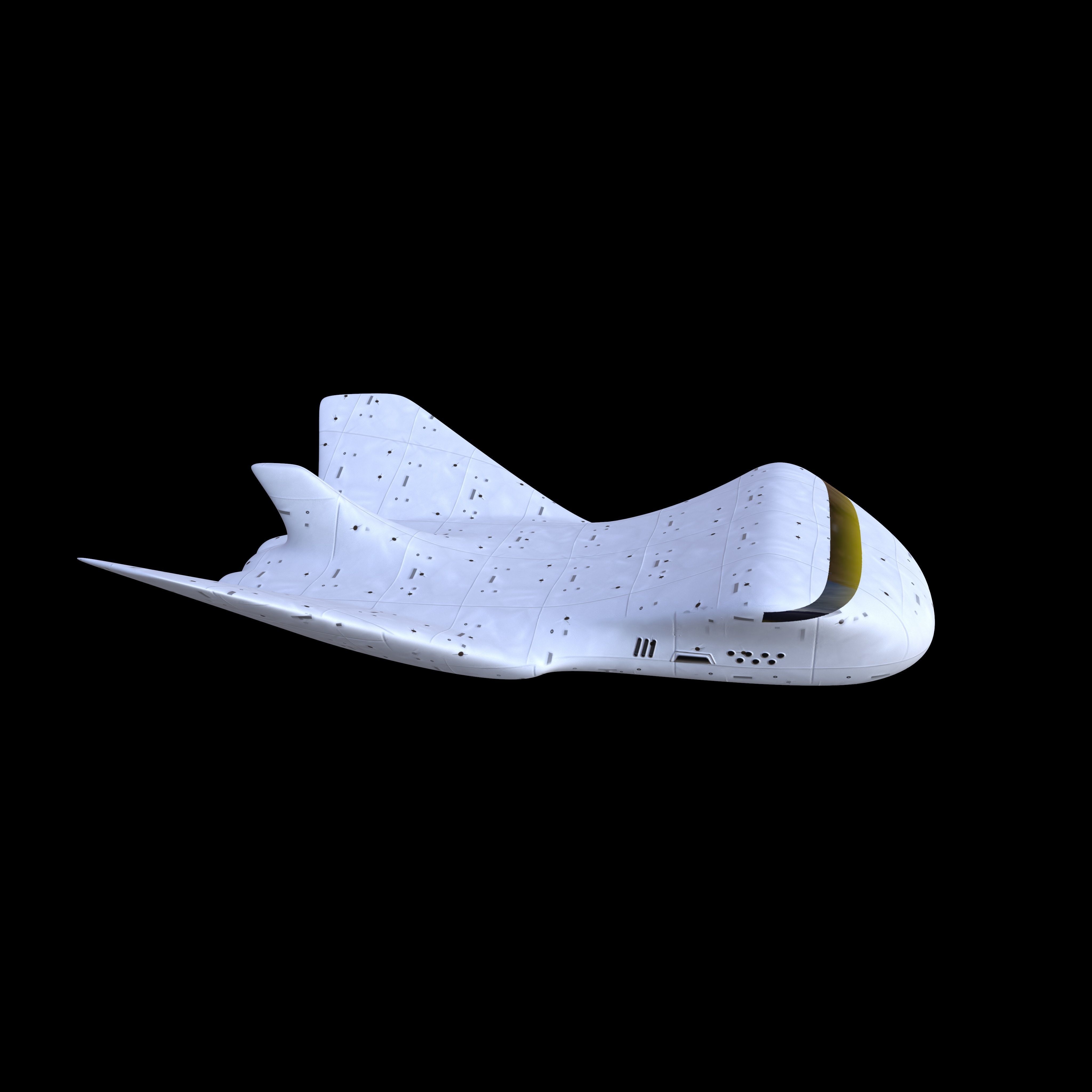 Spaceship Low Poly PBR 3D Model spacecraft Low-poly 3D model_25