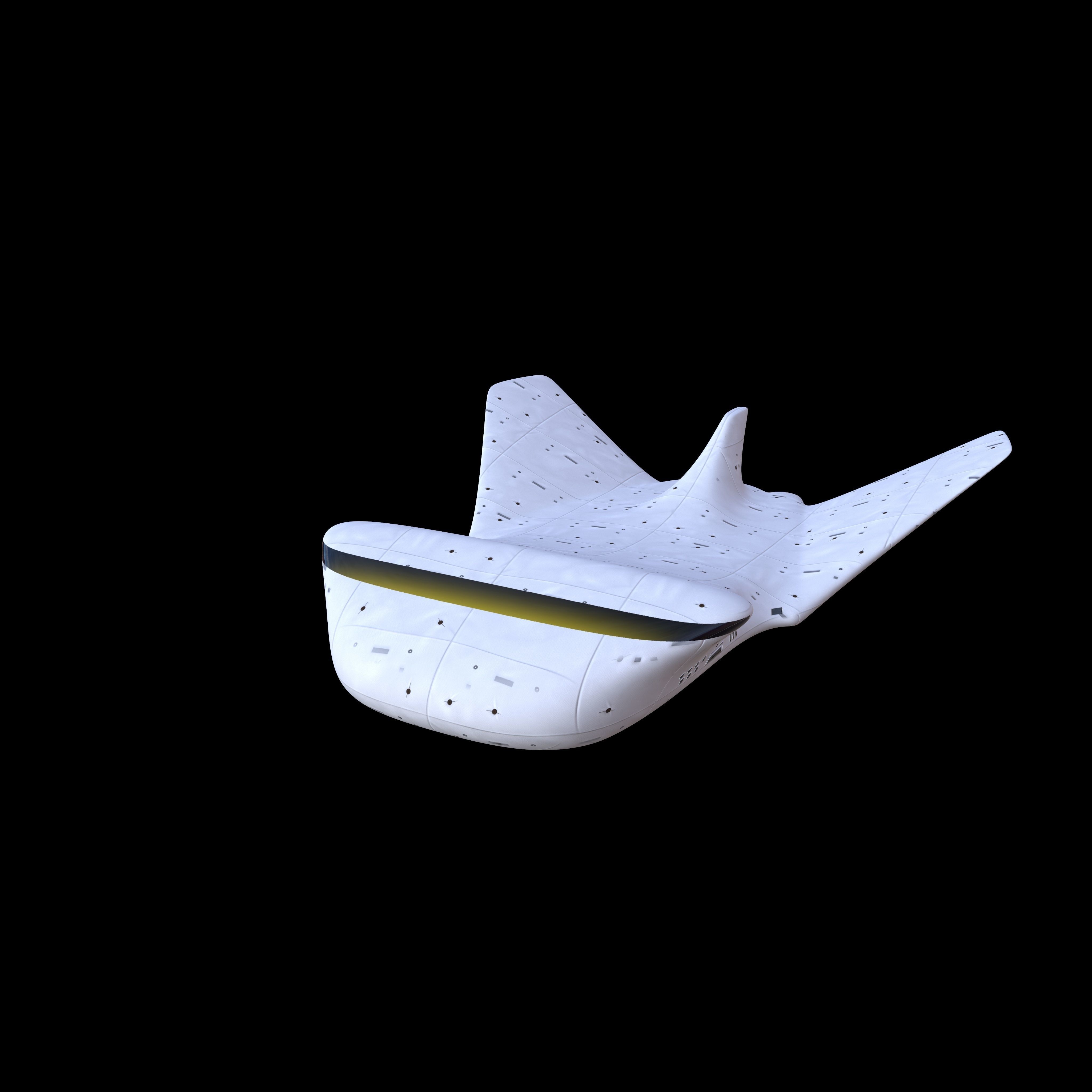 Spaceship Low Poly PBR 3D Model spacecraft Low-poly 3D model_16