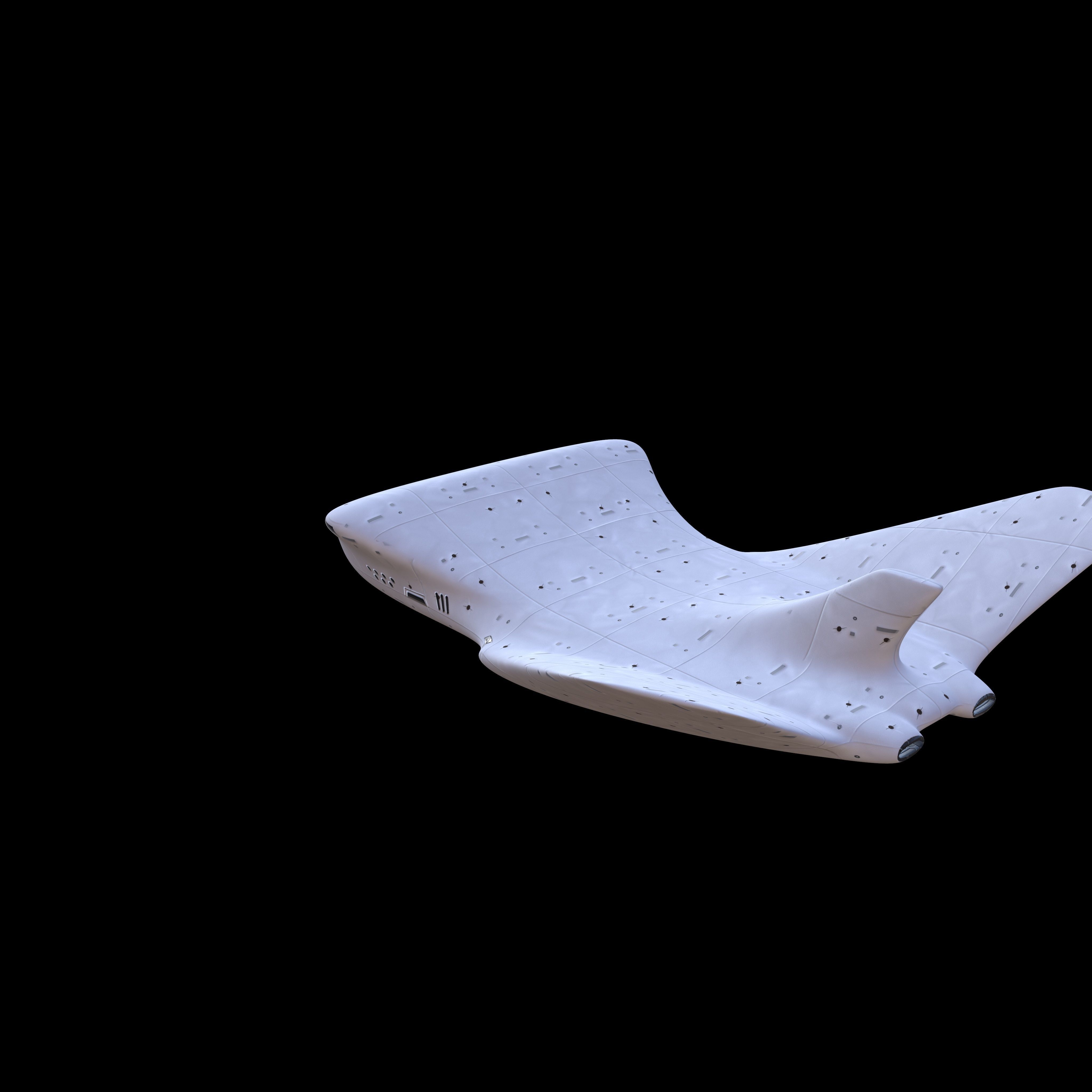 Spaceship Low Poly PBR 3D Model spacecraft Low-poly 3D model_12