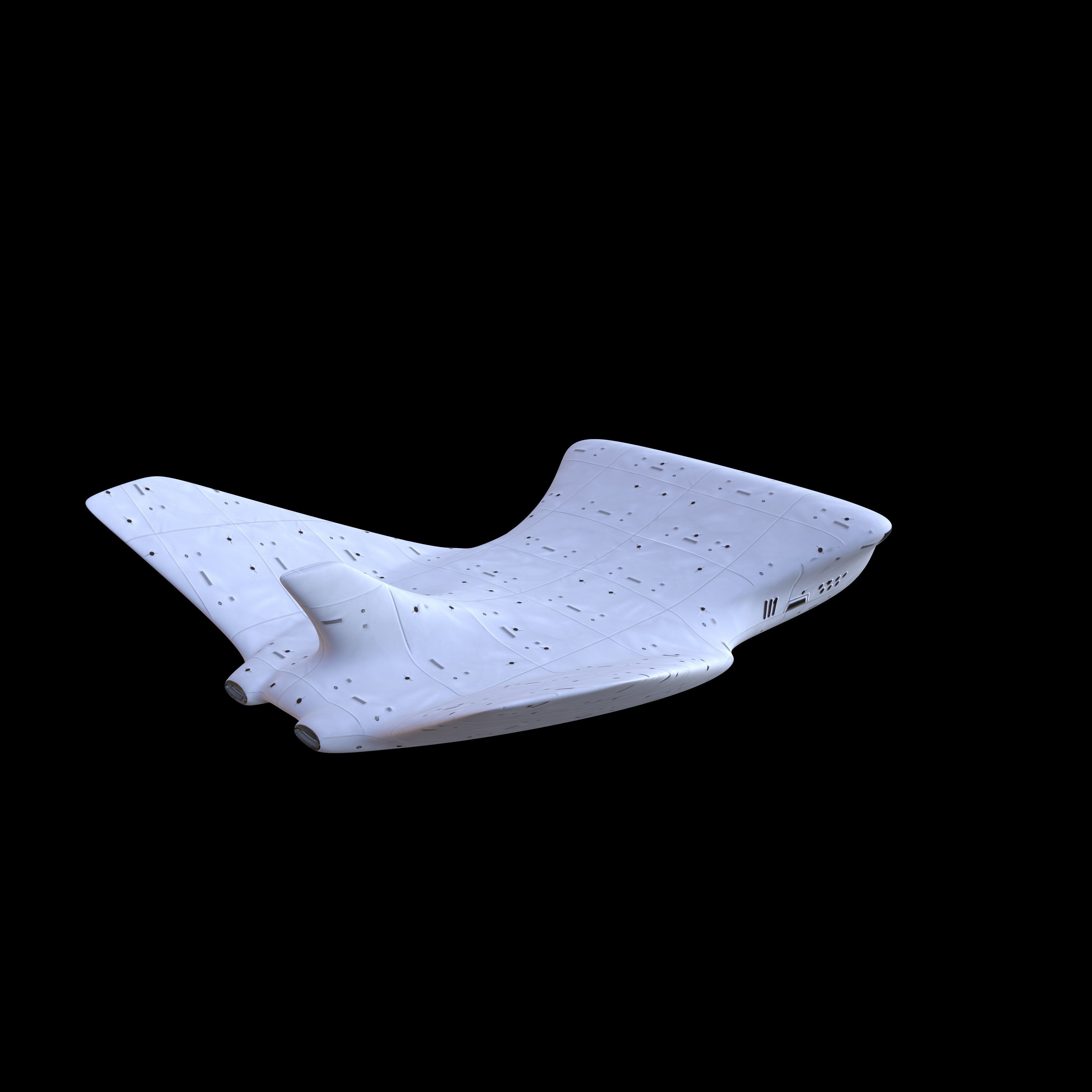 Spaceship Low Poly PBR 3D Model spacecraft Low-poly 3D model_23