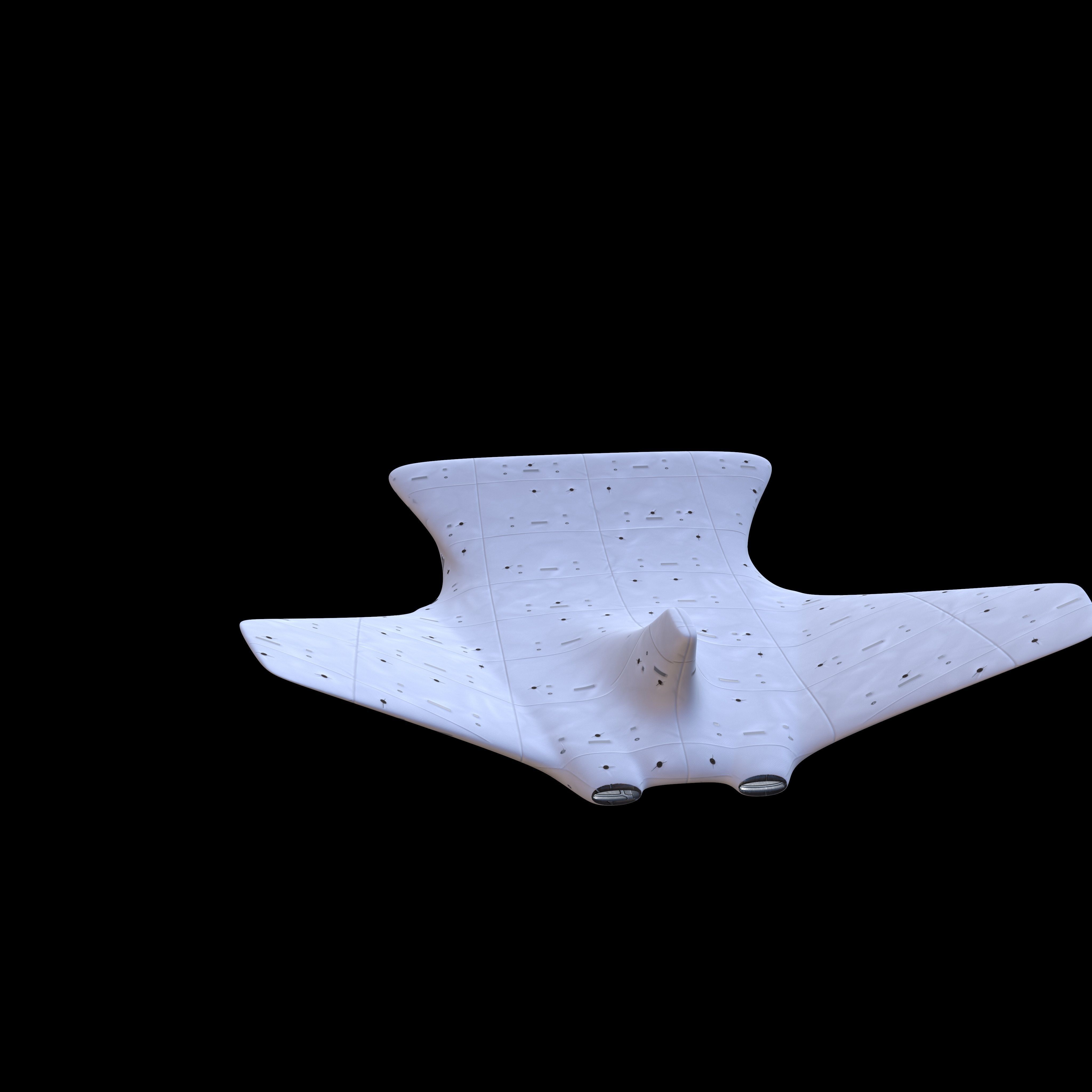 Spaceship Low Poly PBR 3D Model spacecraft Low-poly 3D model_14