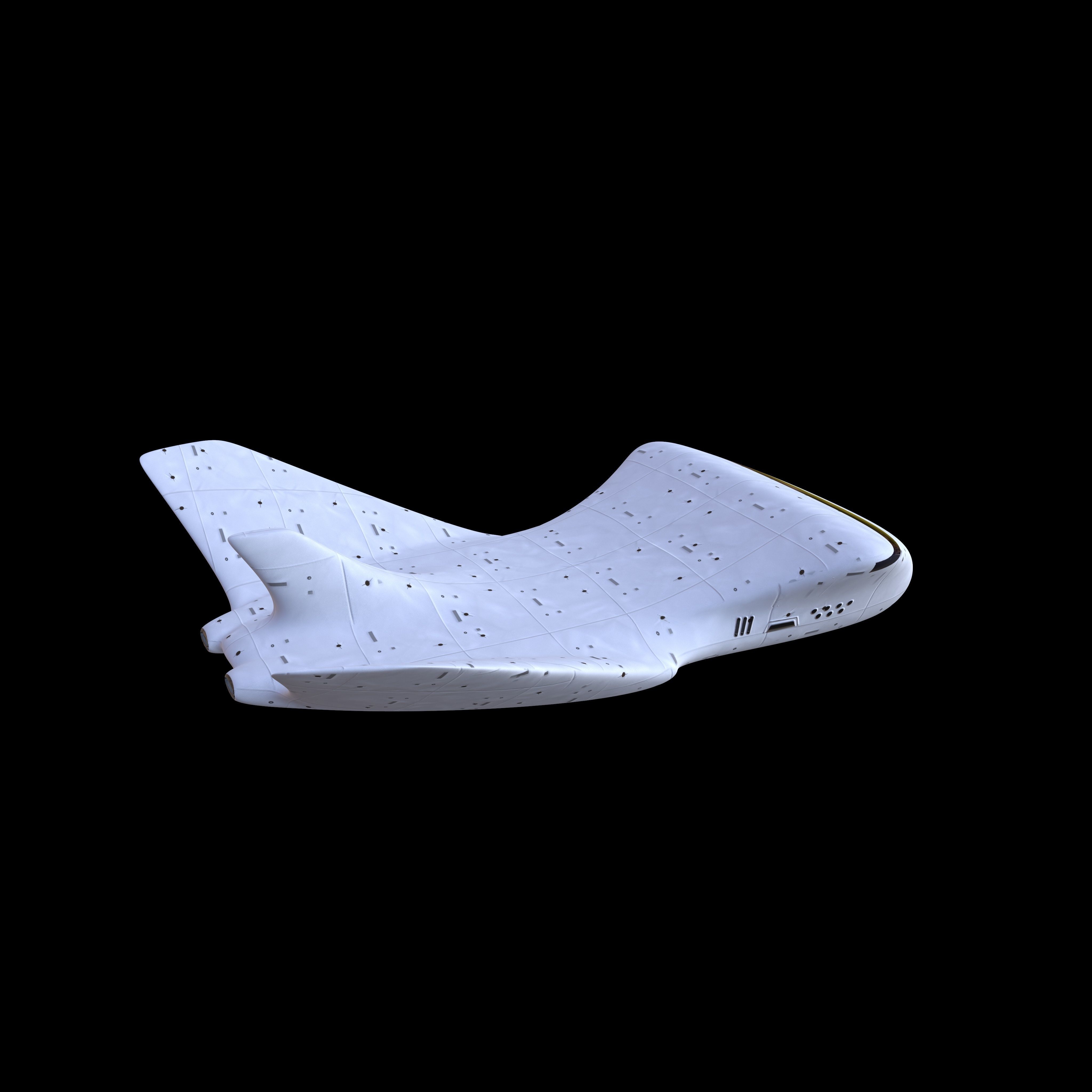 Spaceship Low Poly PBR 3D Model spacecraft Low-poly 3D model_24