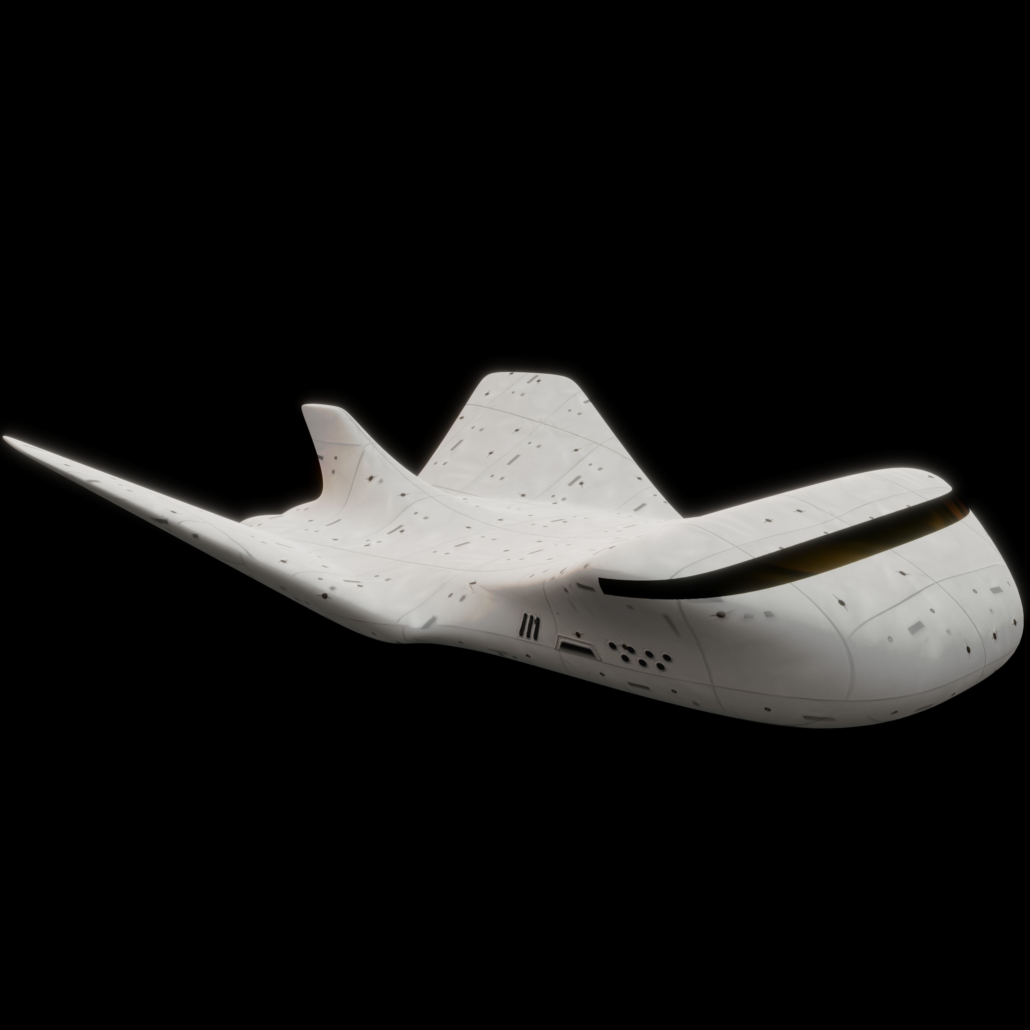 Spaceship Low Poly PBR 3D Model spacecraft Low-poly 3D model_6