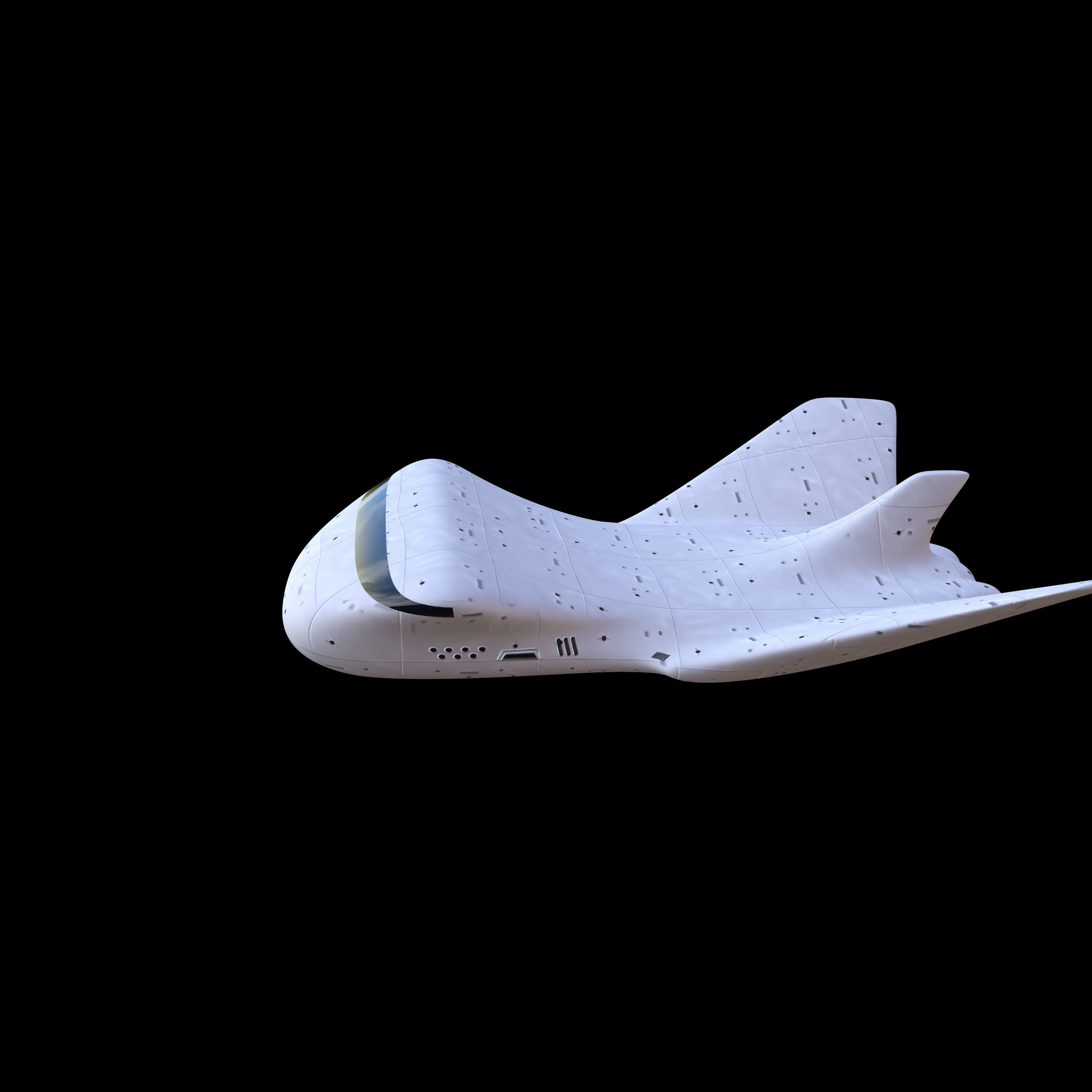 Spaceship Low Poly PBR 3D Model spacecraft Low-poly 3D model_9