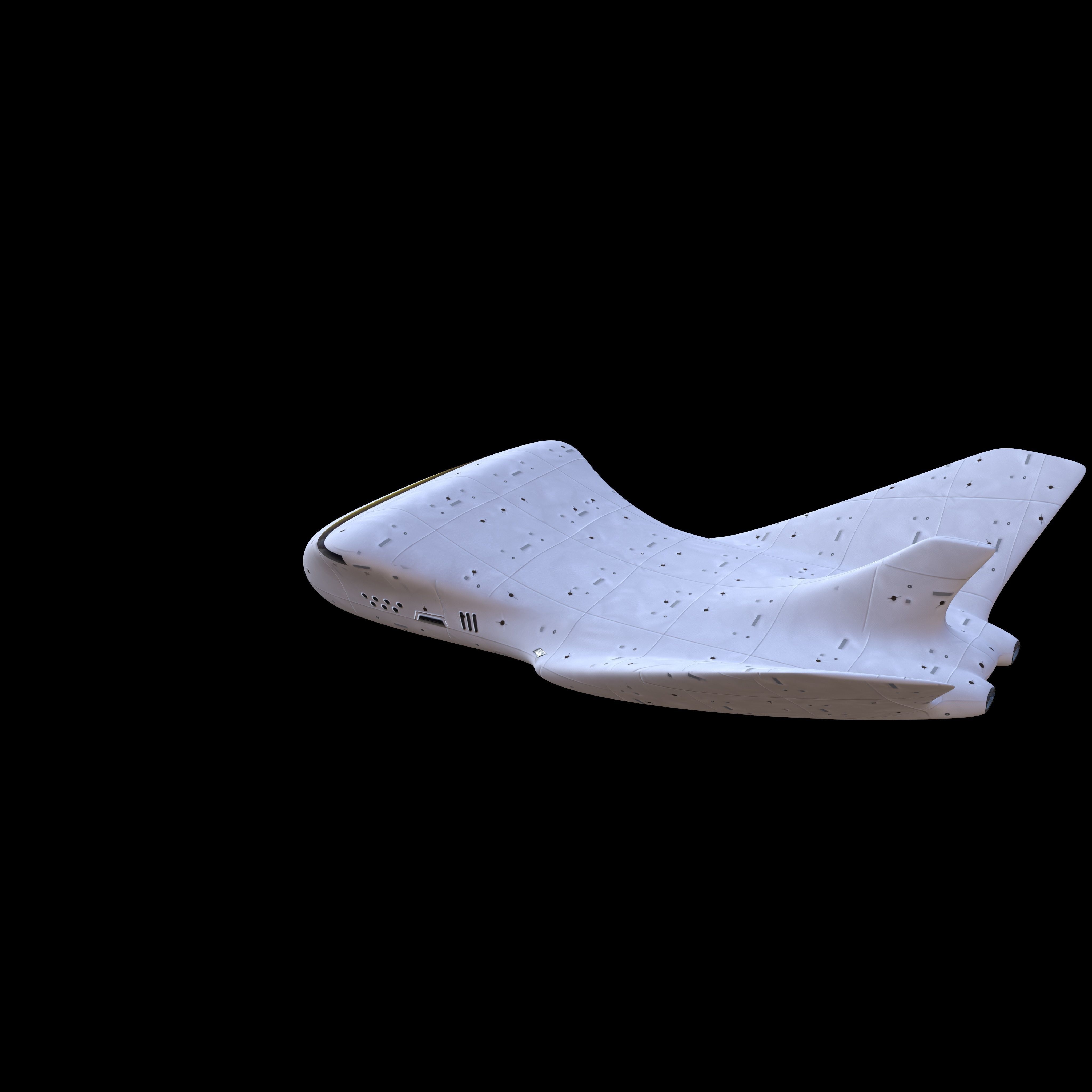 Spaceship Low Poly PBR 3D Model spacecraft Low-poly 3D model_11