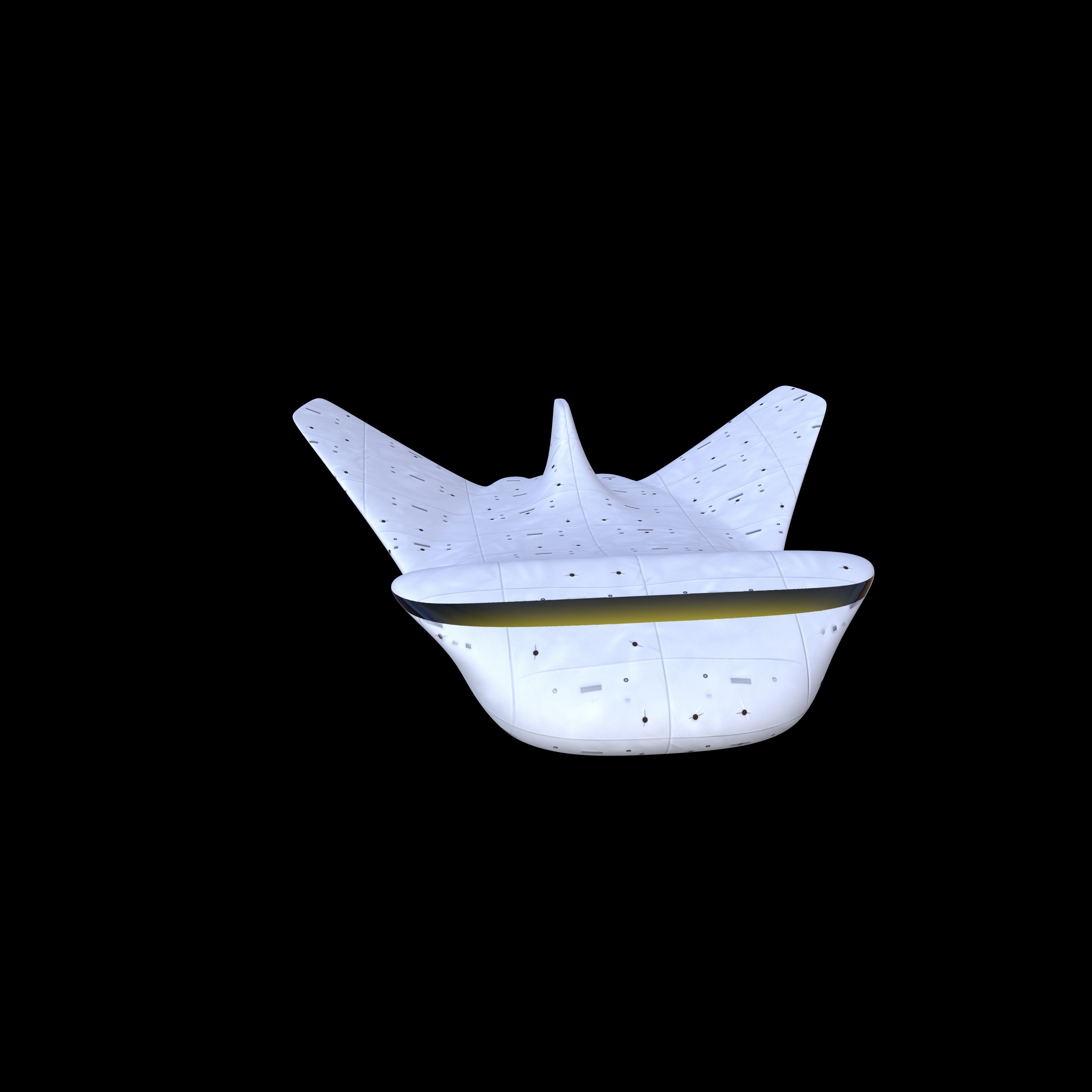 Spaceship Low Poly PBR 3D Model spacecraft Low-poly 3D model_21