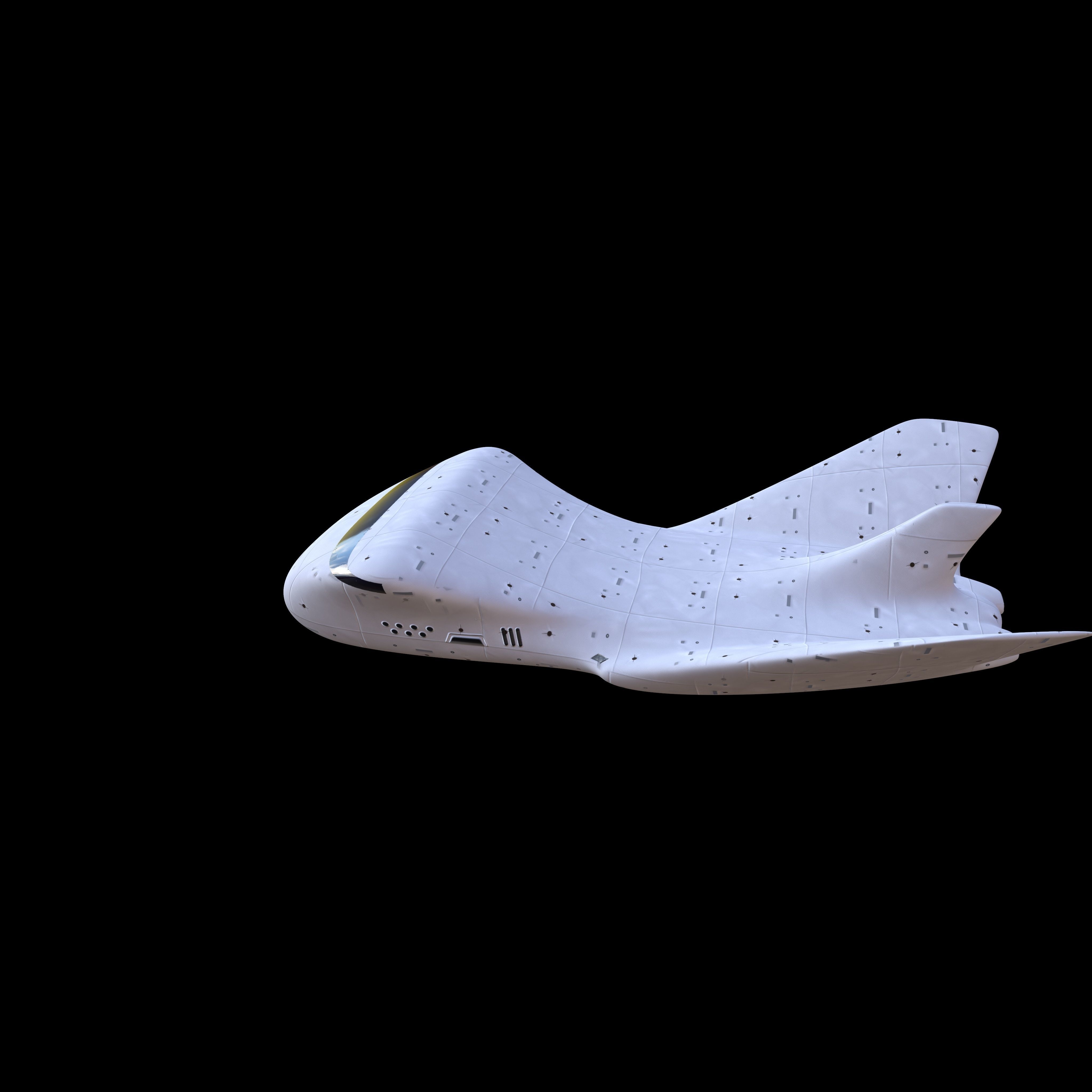 Spaceship Low Poly PBR 3D Model spacecraft Low-poly 3D model_10