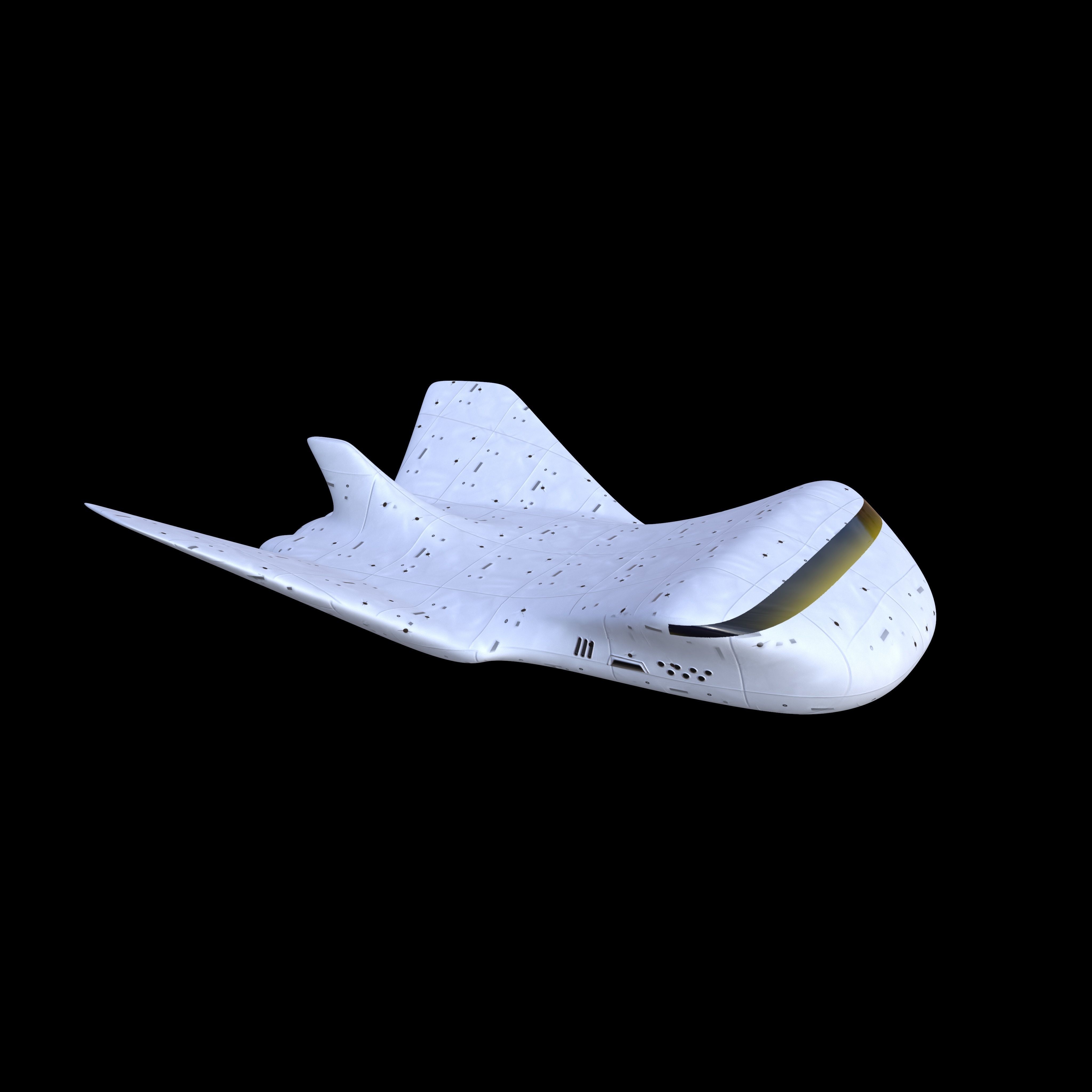 Spaceship Low Poly PBR 3D Model spacecraft Low-poly 3D model_19