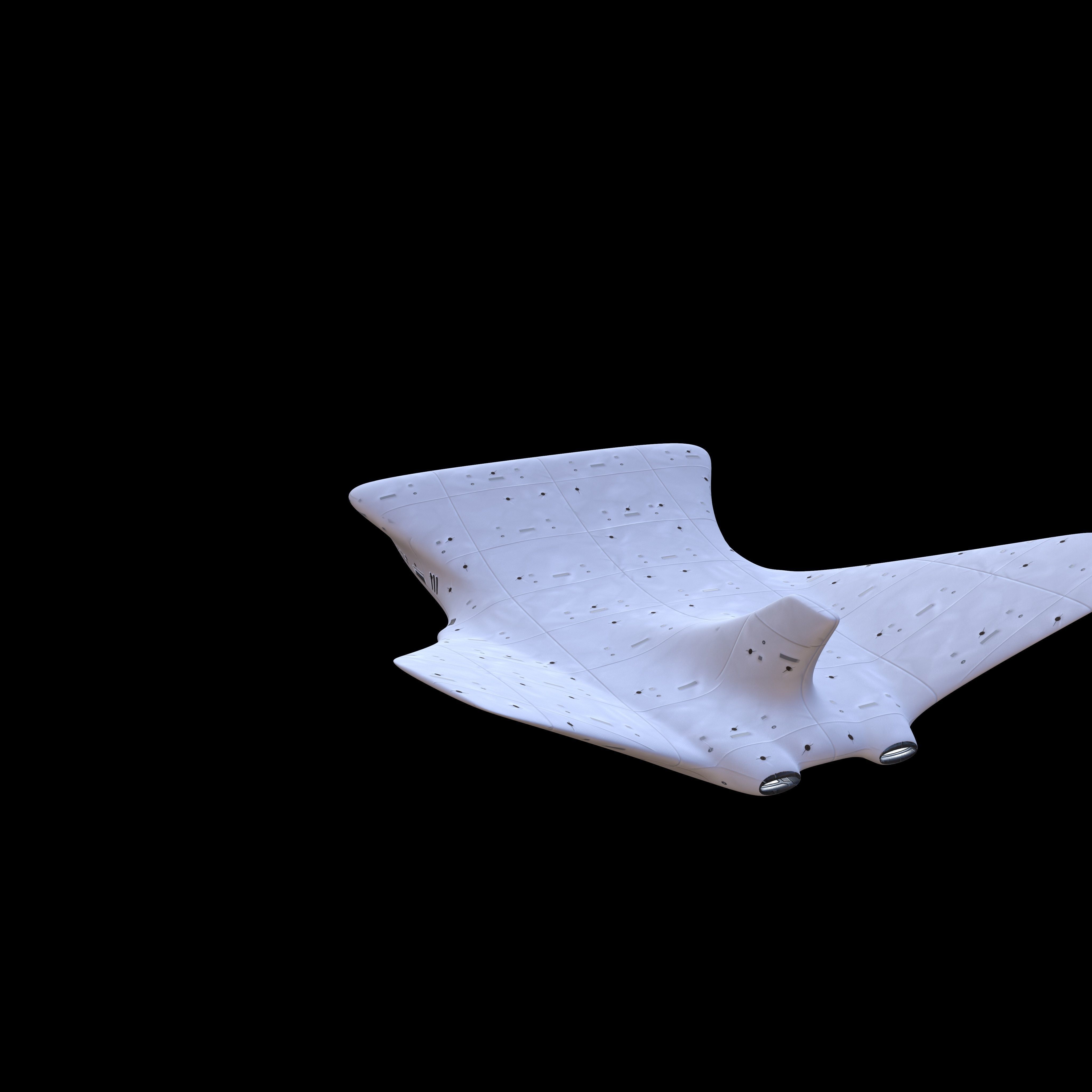 Spaceship Low Poly PBR 3D Model spacecraft Low-poly 3D model_13