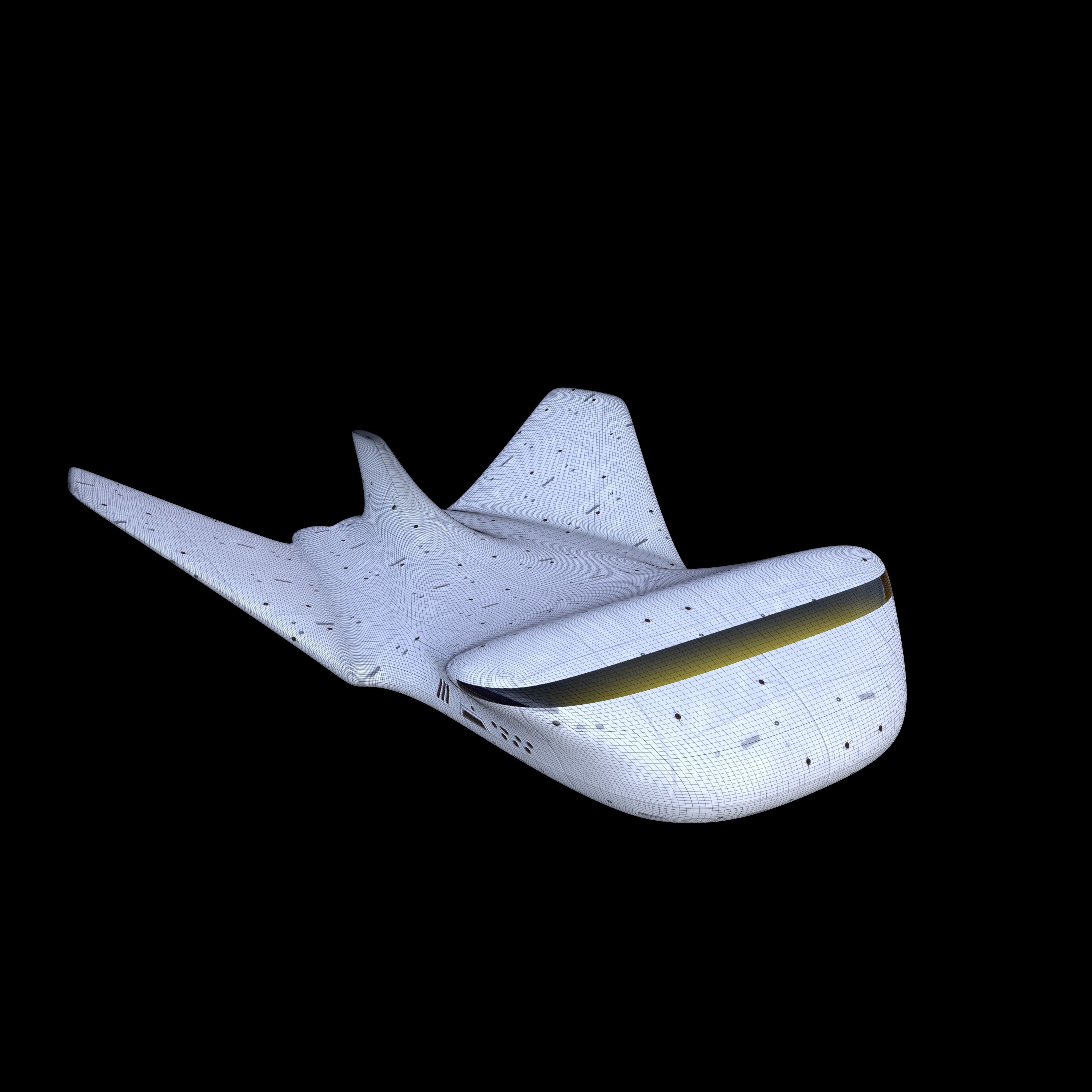 Spaceship Low Poly PBR 3D Model spacecraft Low-poly 3D model_27