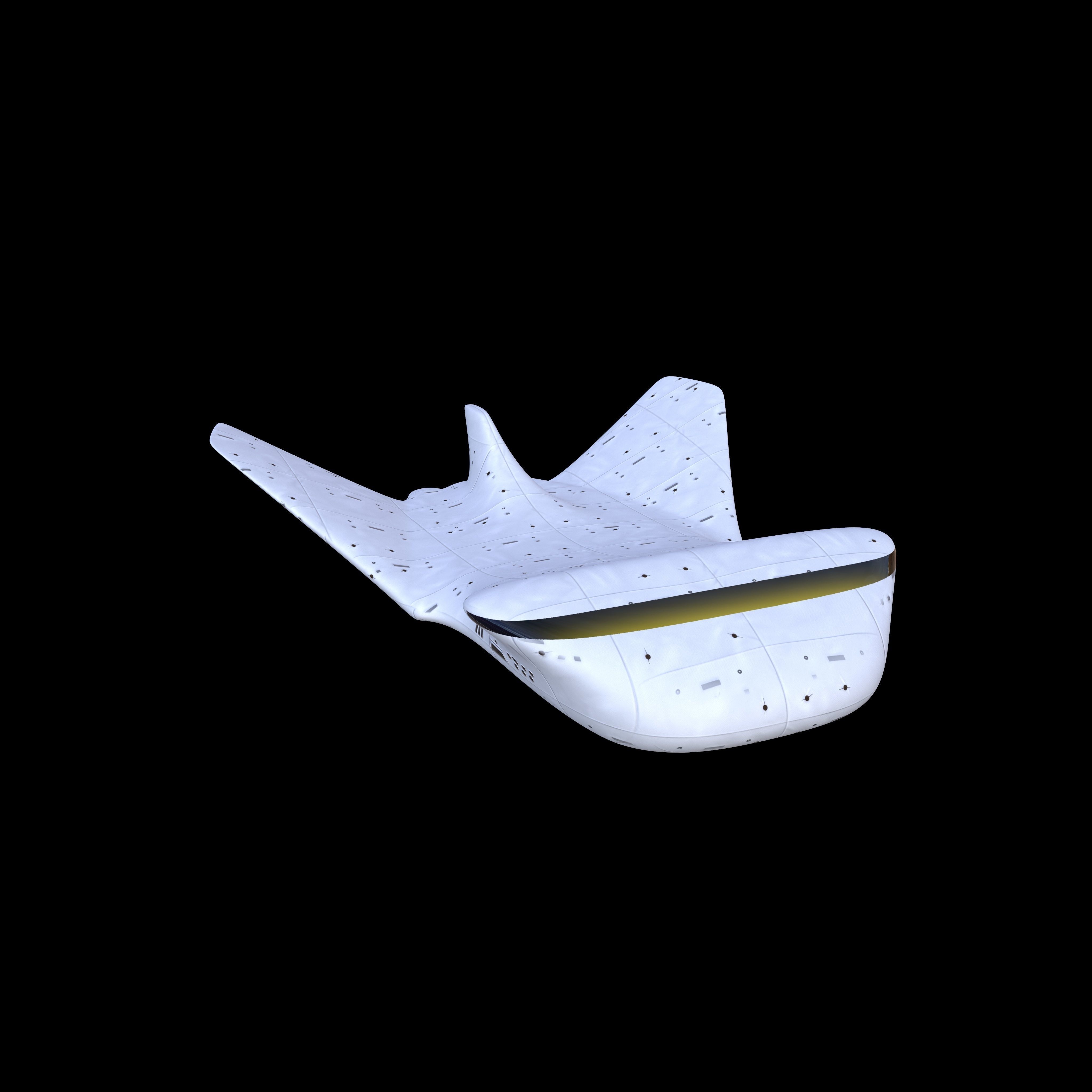 Spaceship Low Poly PBR 3D Model spacecraft Low-poly 3D model_17