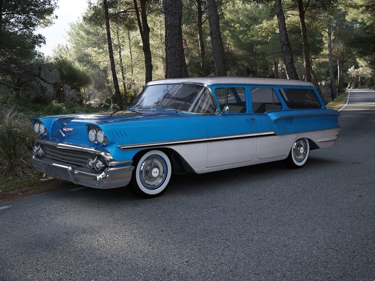 Chevrolet Brookwood Station Wagon 1958 3D model