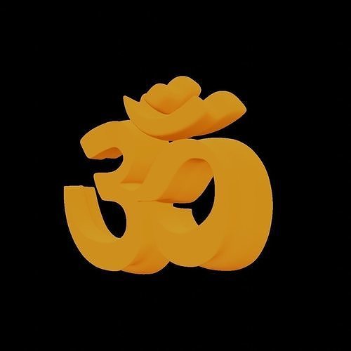 OM 3d model orange symbol 3D model