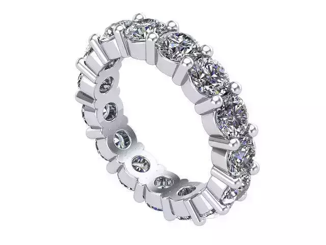 Classic Share Prong Eternity Band Ring no 14567