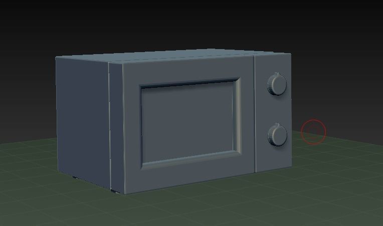 Microwave PBR old rusty Low-poly 3D model_7