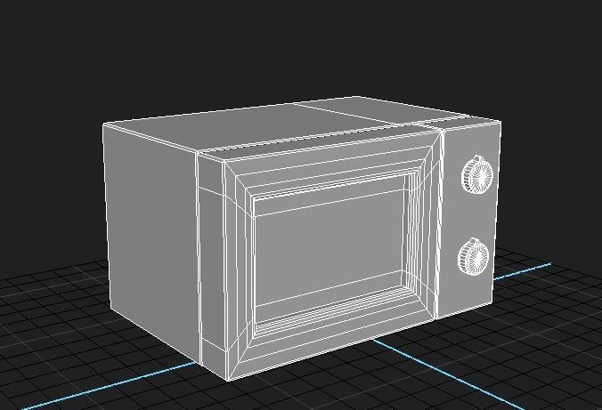 Microwave PBR old rusty Low-poly 3D model_1