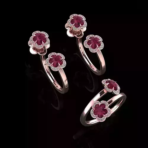 Ring and Earrings 71 3D print model