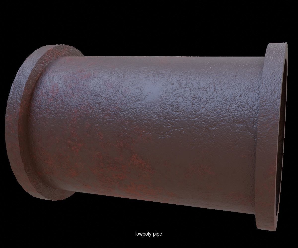 low poly pipes set pipe 3D Model Collection_2