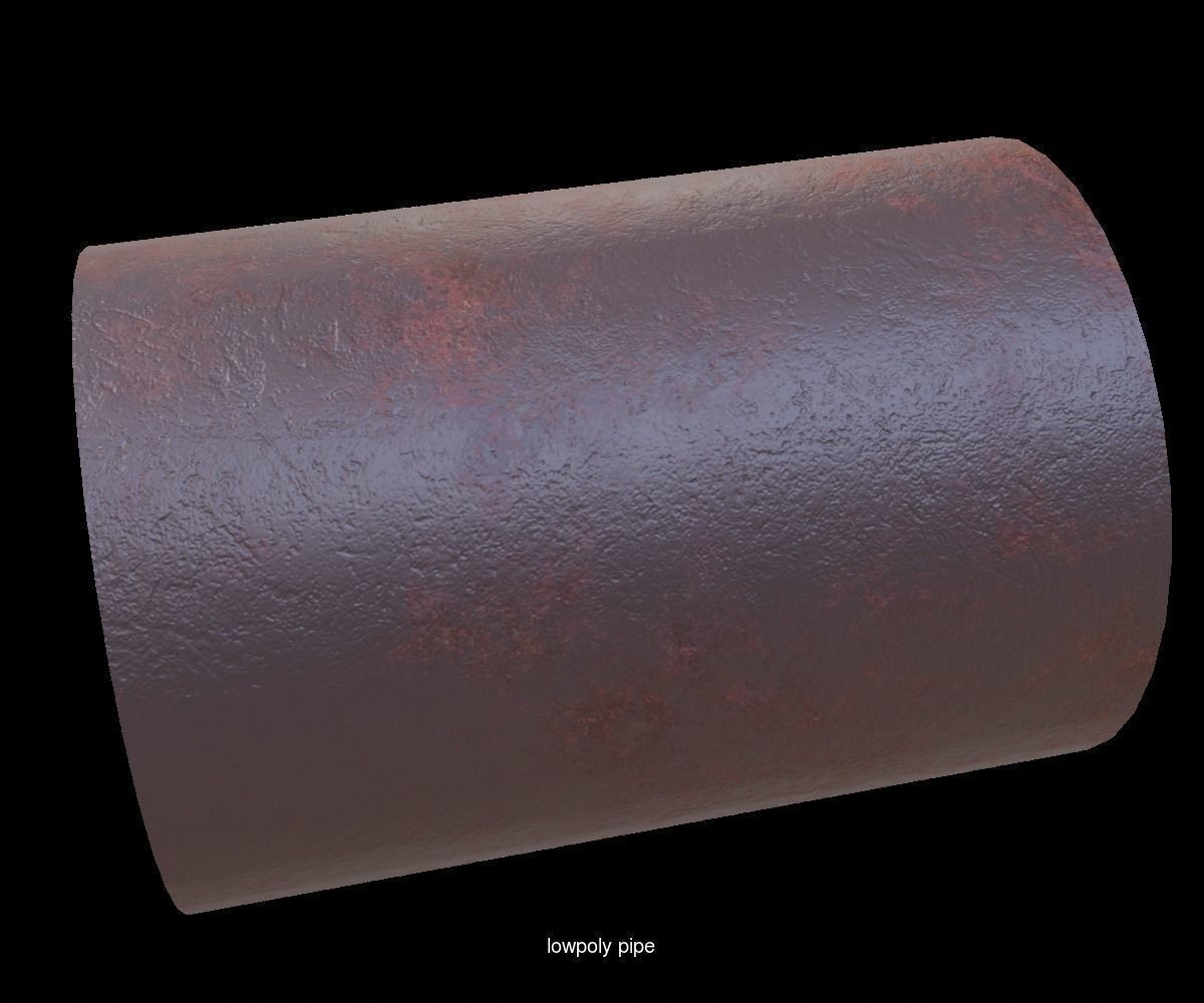 low poly pipes set pipe 3D Model Collection_1