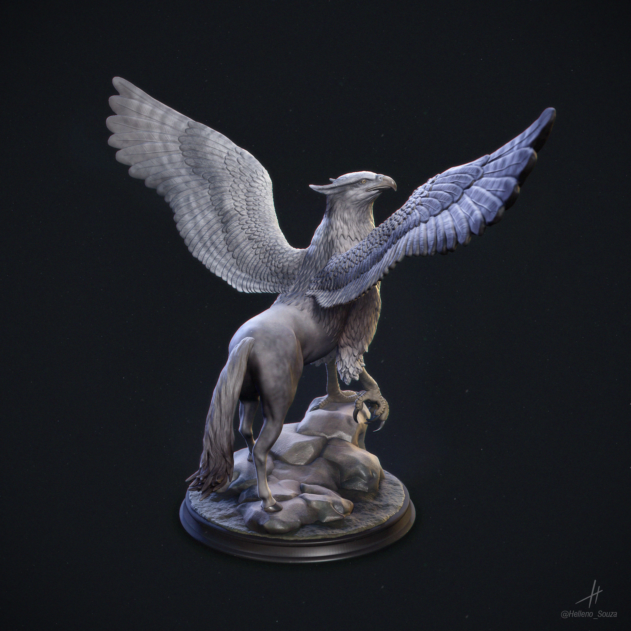 Griffin-Hippogriff harry potter  3D print model_2