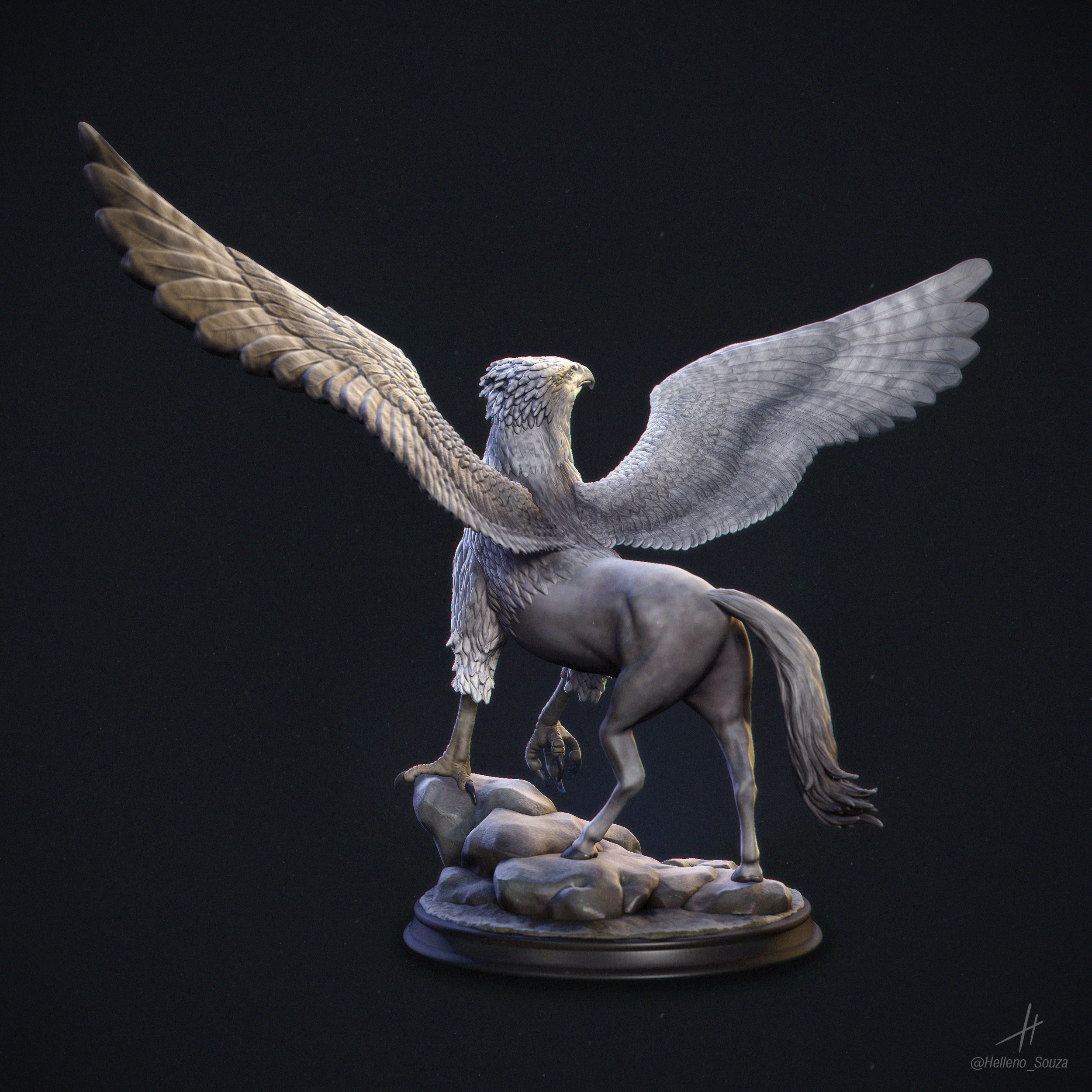 Griffin-Hippogriff harry potter  3D print model_3