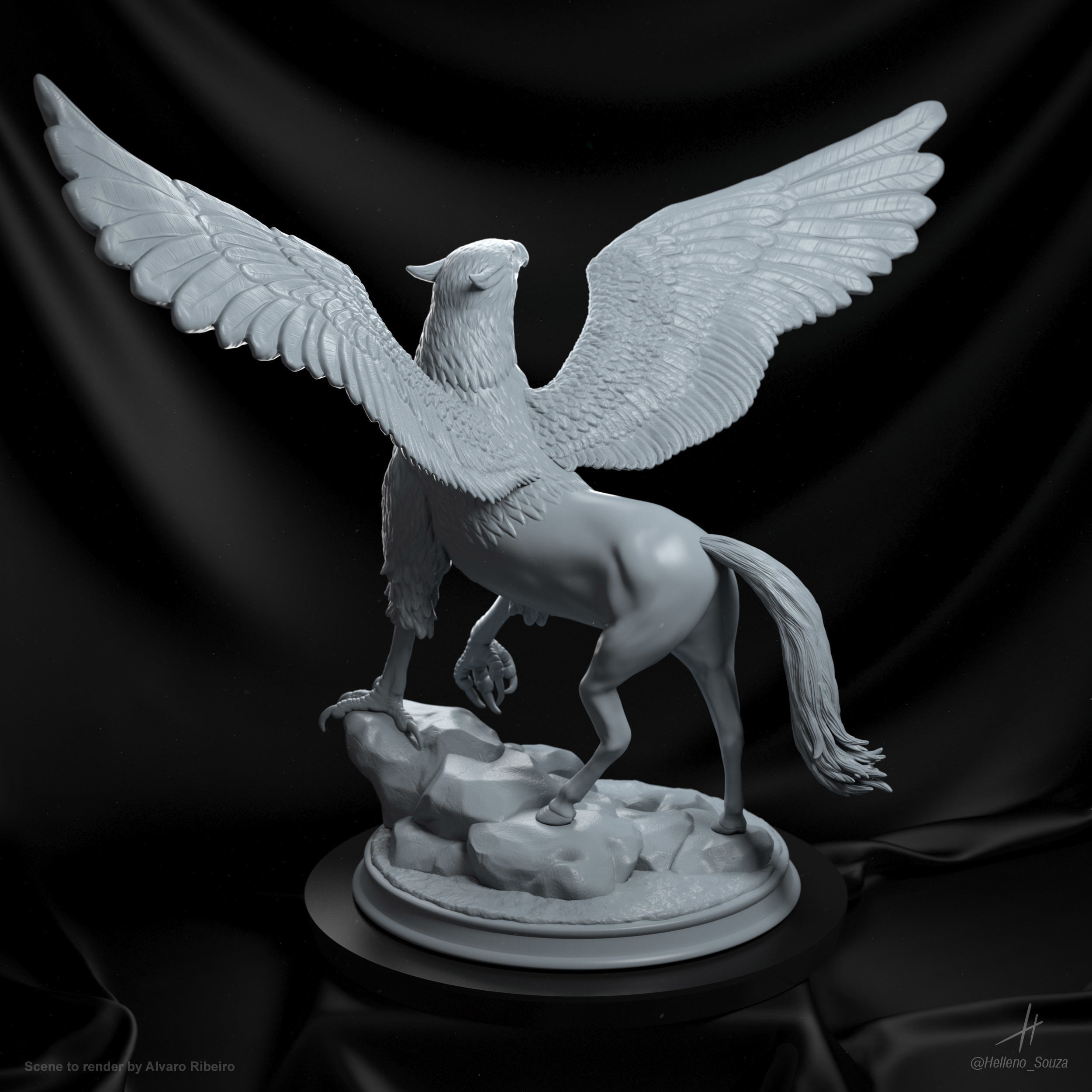 Griffin-Hippogriff harry potter  3D print model_5