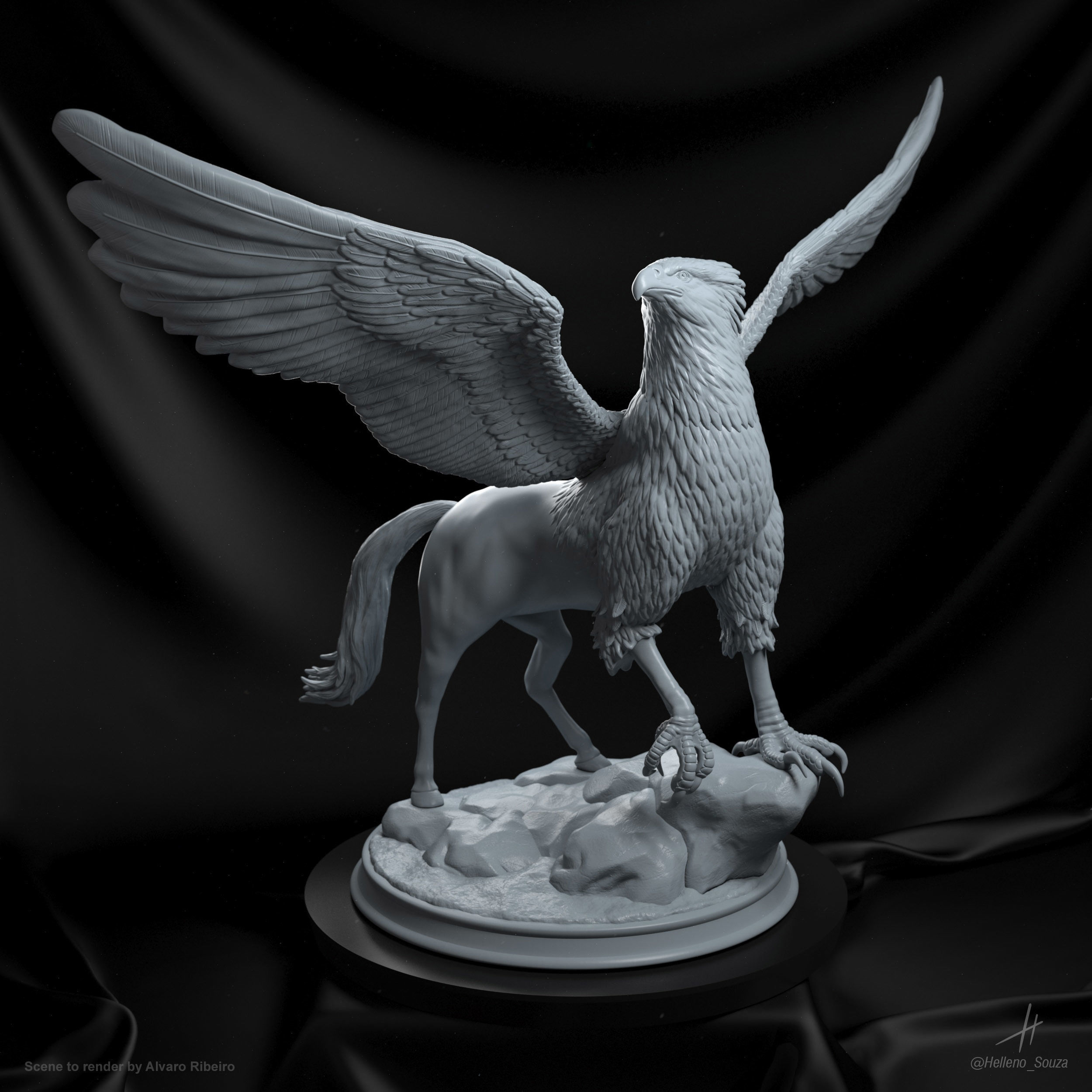 Griffin-Hippogriff harry potter  3D print model_4