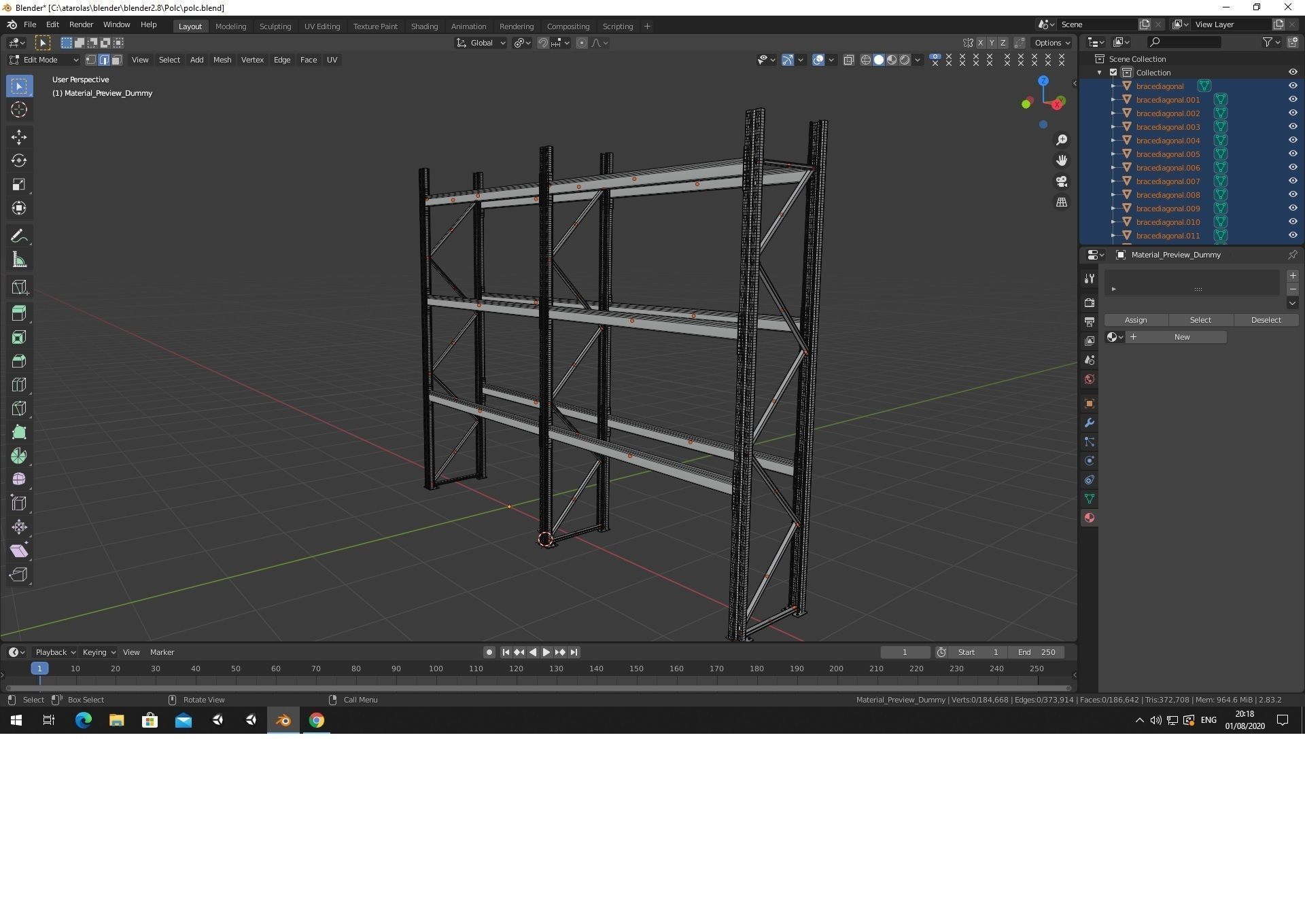 warehouse shelf 3D model_4
