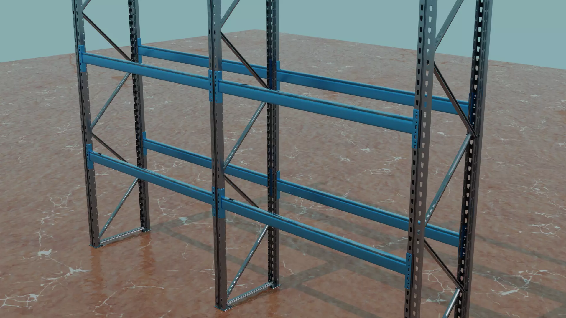 warehouse shelf 3D model_0