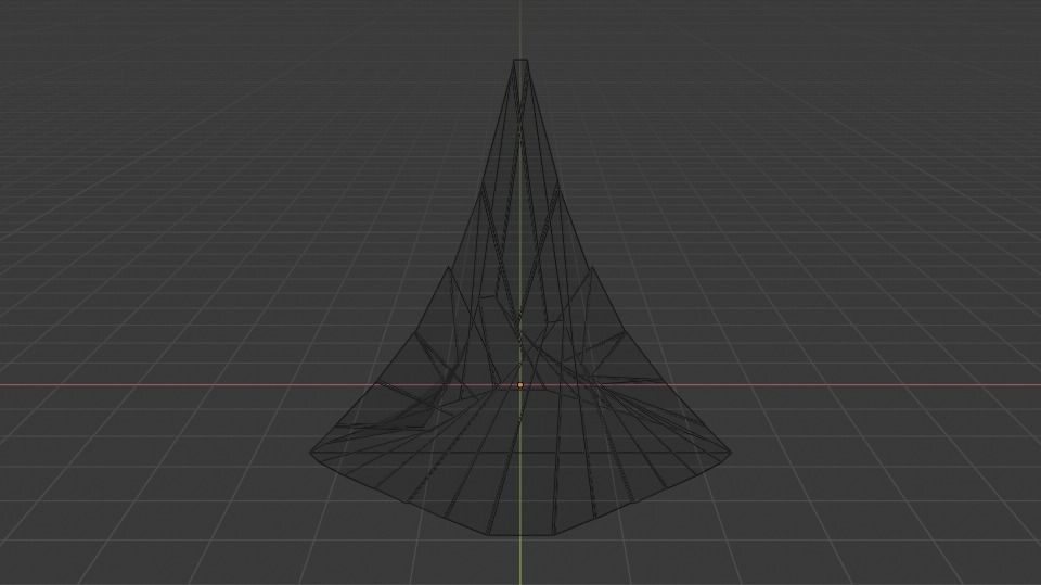 Artistic Decorative Peak Structure Low-poly 3D model_14