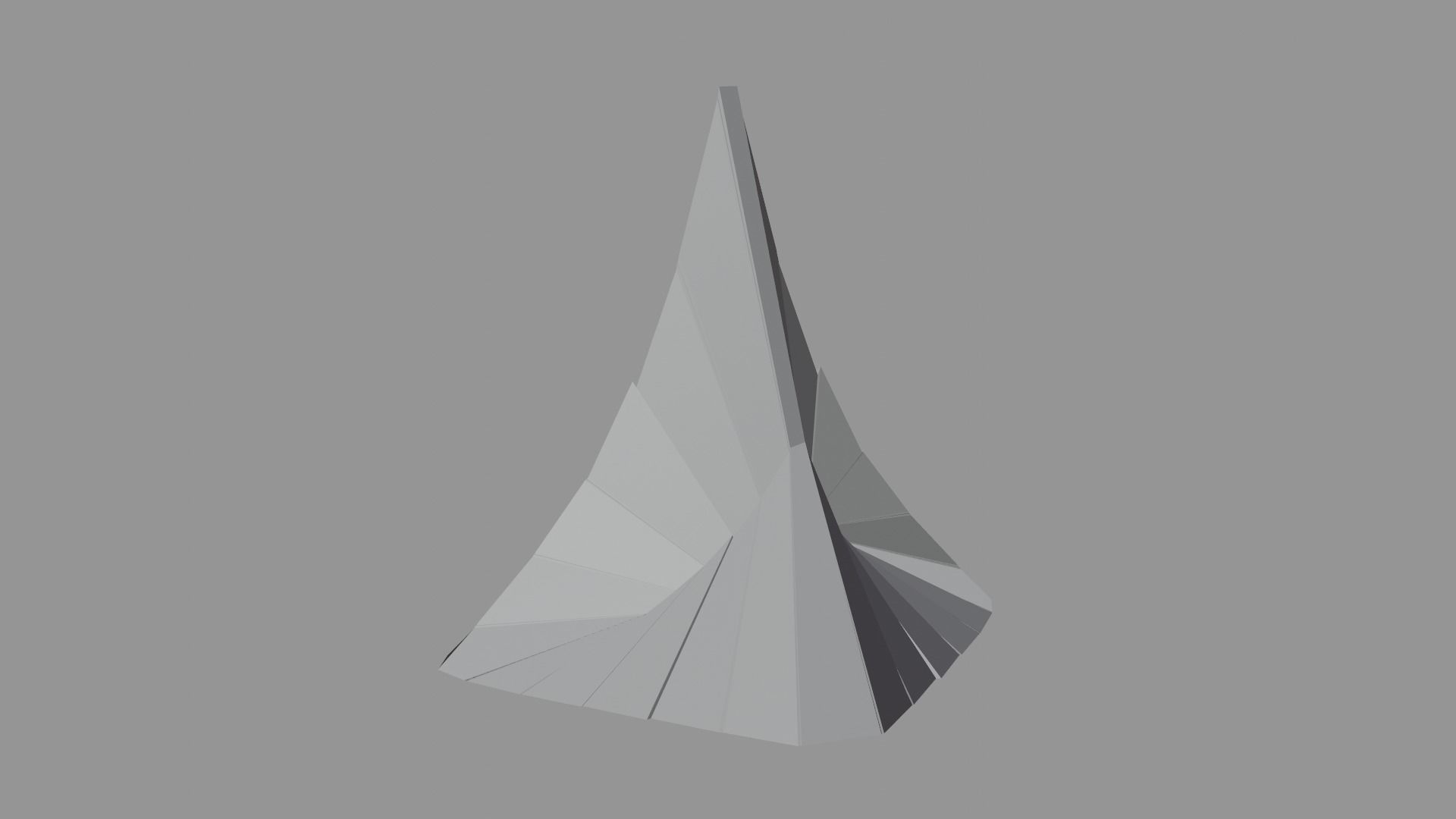 Artistic Decorative Peak Structure Low-poly 3D model_1