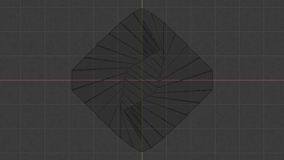 Artistic Decorative Peak Structure Low-poly 3D model_13