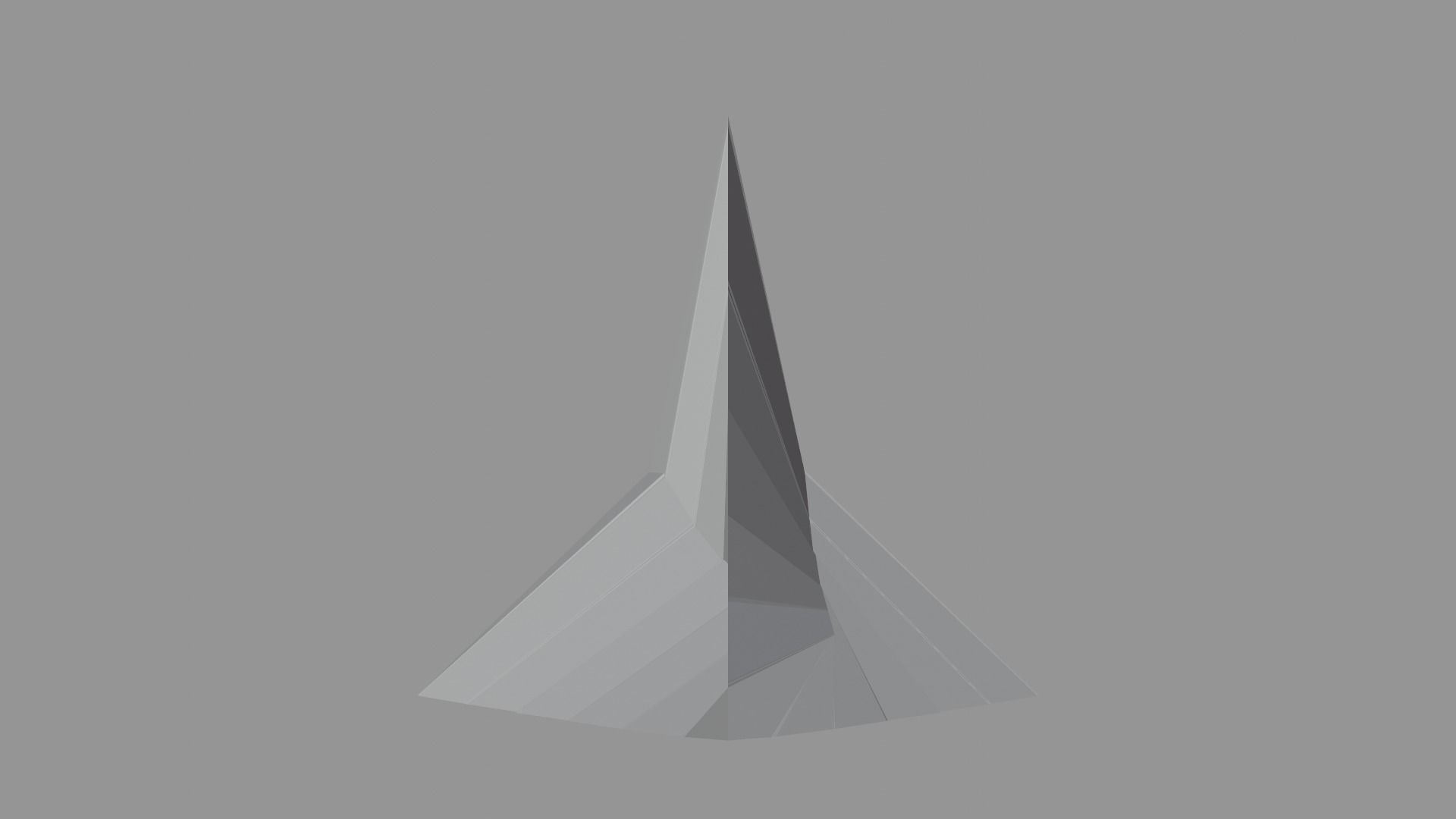 Artistic Decorative Peak Structure Low-poly 3D model_18
