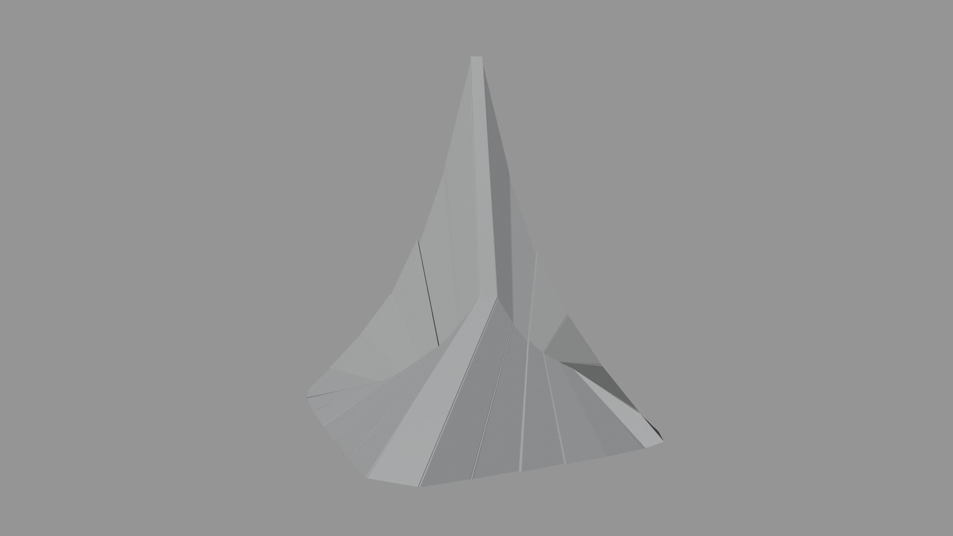 Artistic Decorative Peak Structure Low-poly 3D model_7