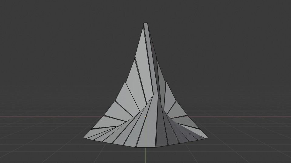 Artistic Decorative Peak Structure Low-poly 3D model_16