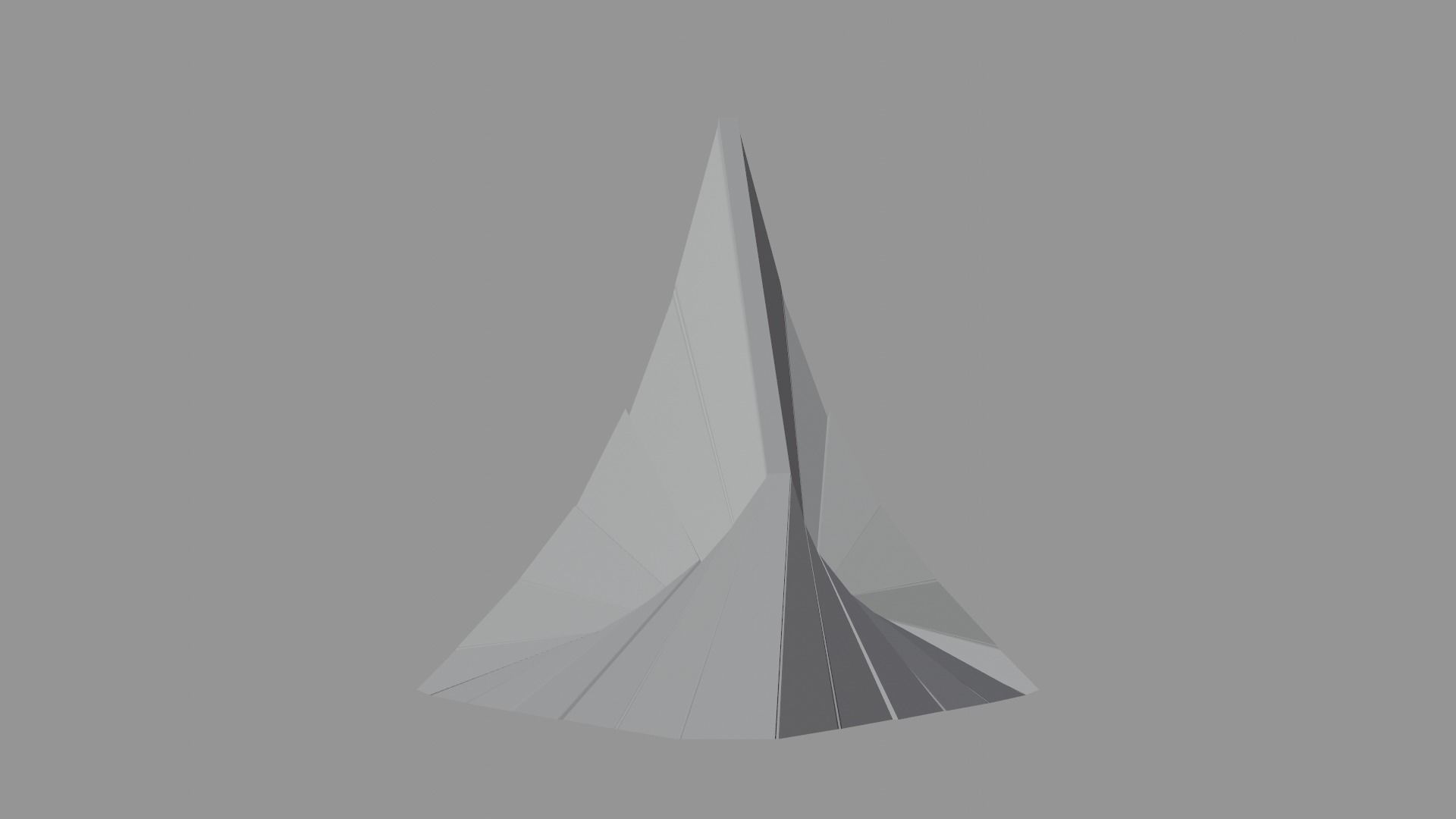 Artistic Decorative Peak Structure Low-poly 3D model_15