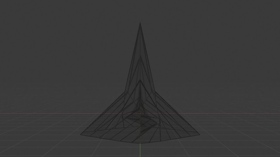 Artistic Decorative Peak Structure Low-poly 3D model_20