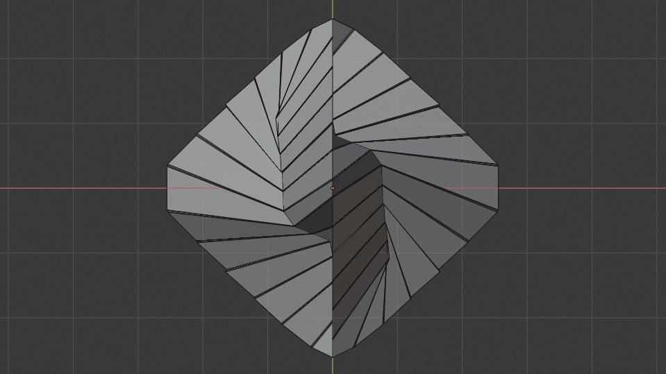 Artistic Decorative Peak Structure Low-poly 3D model_9