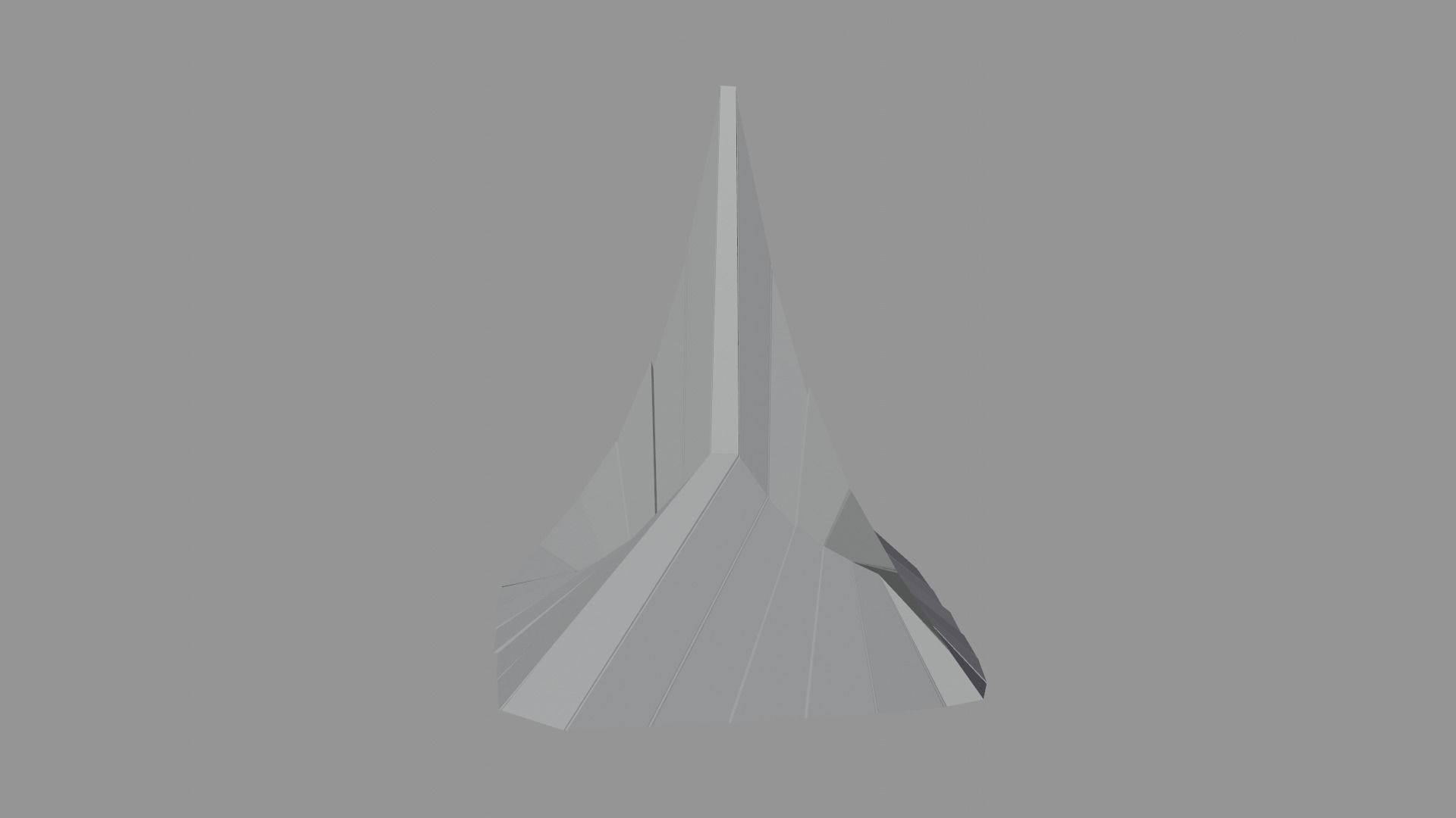 Artistic Decorative Peak Structure Low-poly 3D model_6