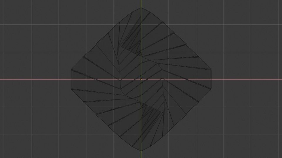 Artistic Decorative Peak Structure Low-poly 3D model_10