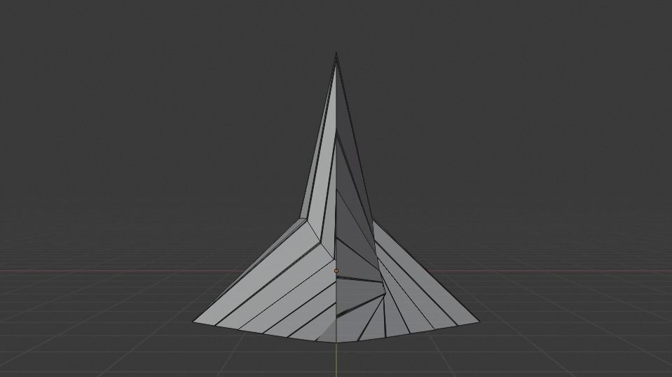Artistic Decorative Peak Structure Low-poly 3D model_19