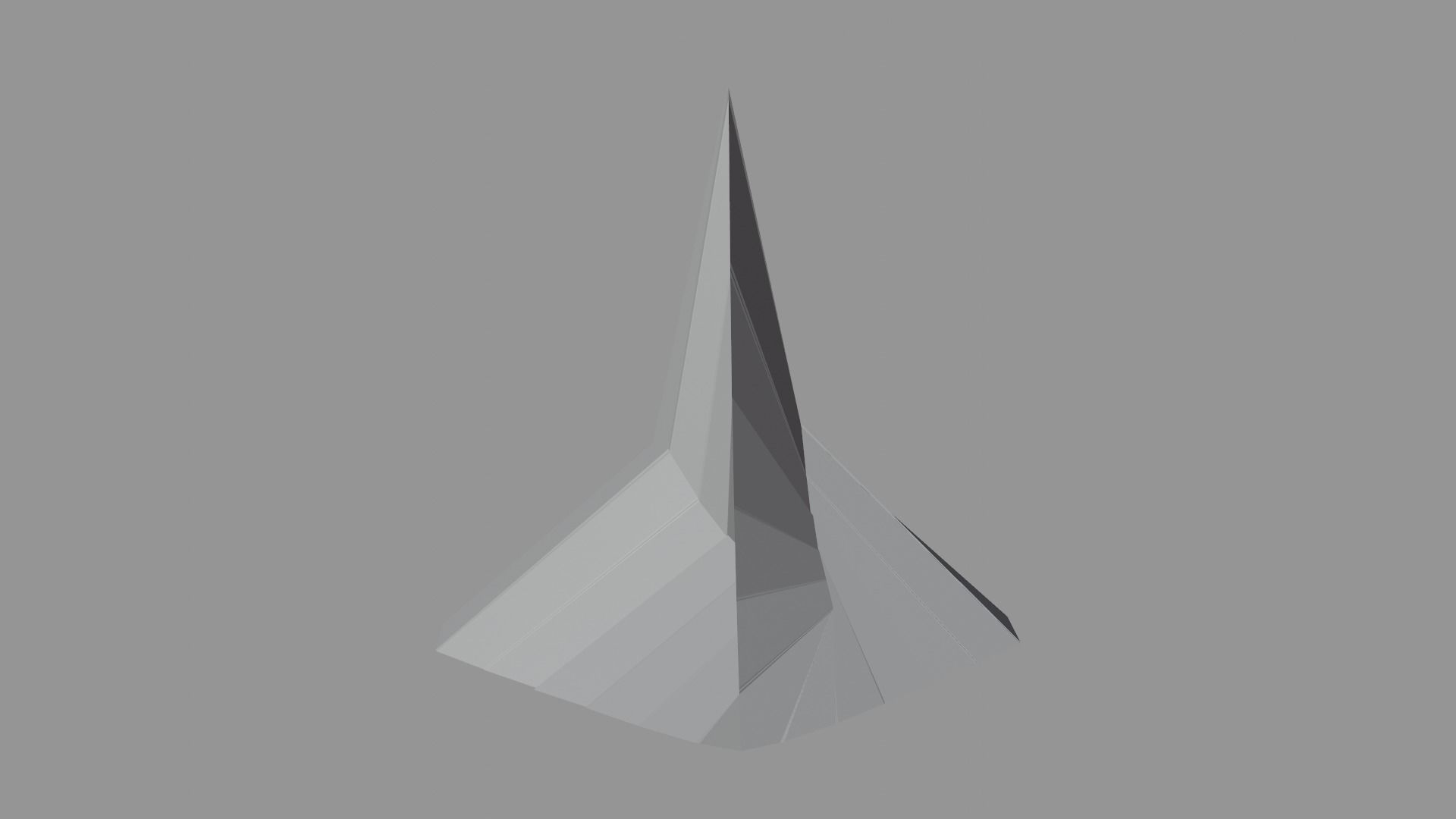 Artistic Decorative Peak Structure Low-poly 3D model_5
