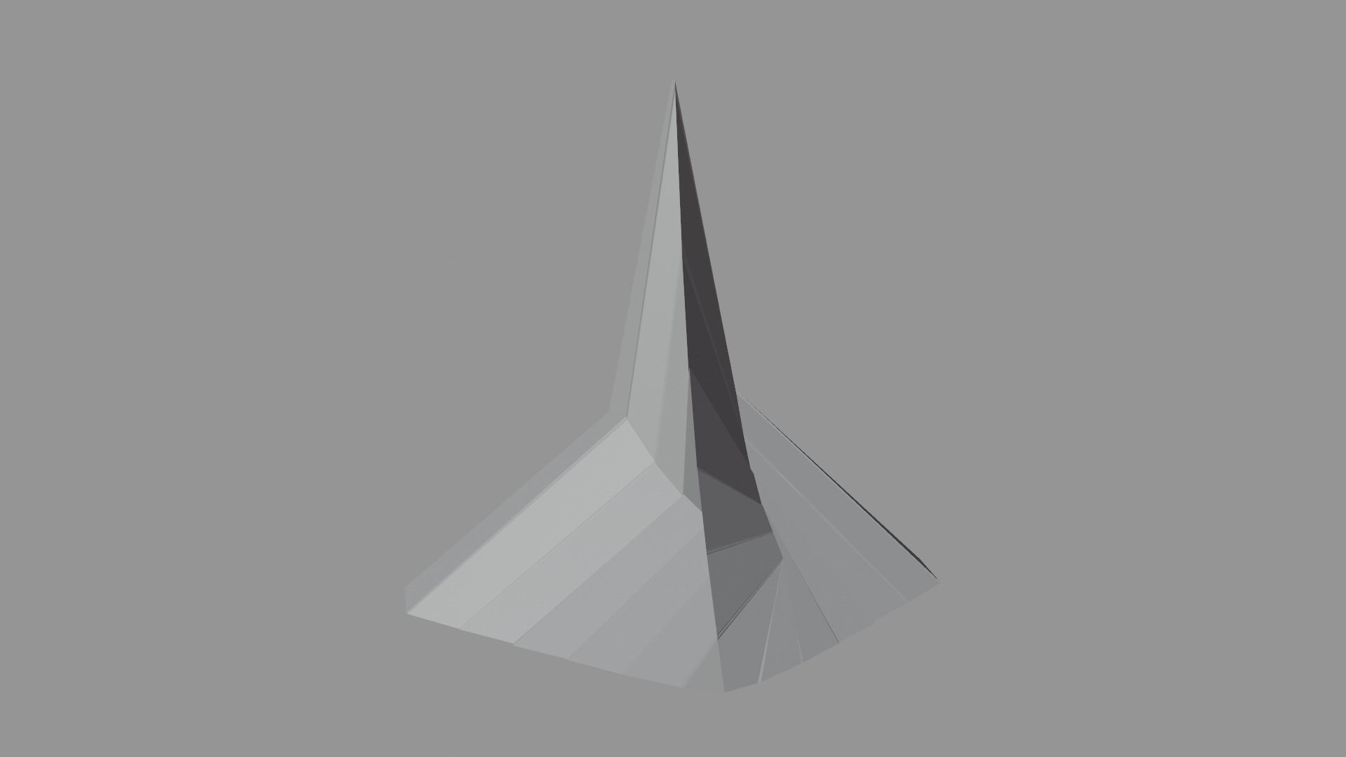 Artistic Decorative Peak Structure Low-poly 3D model_3