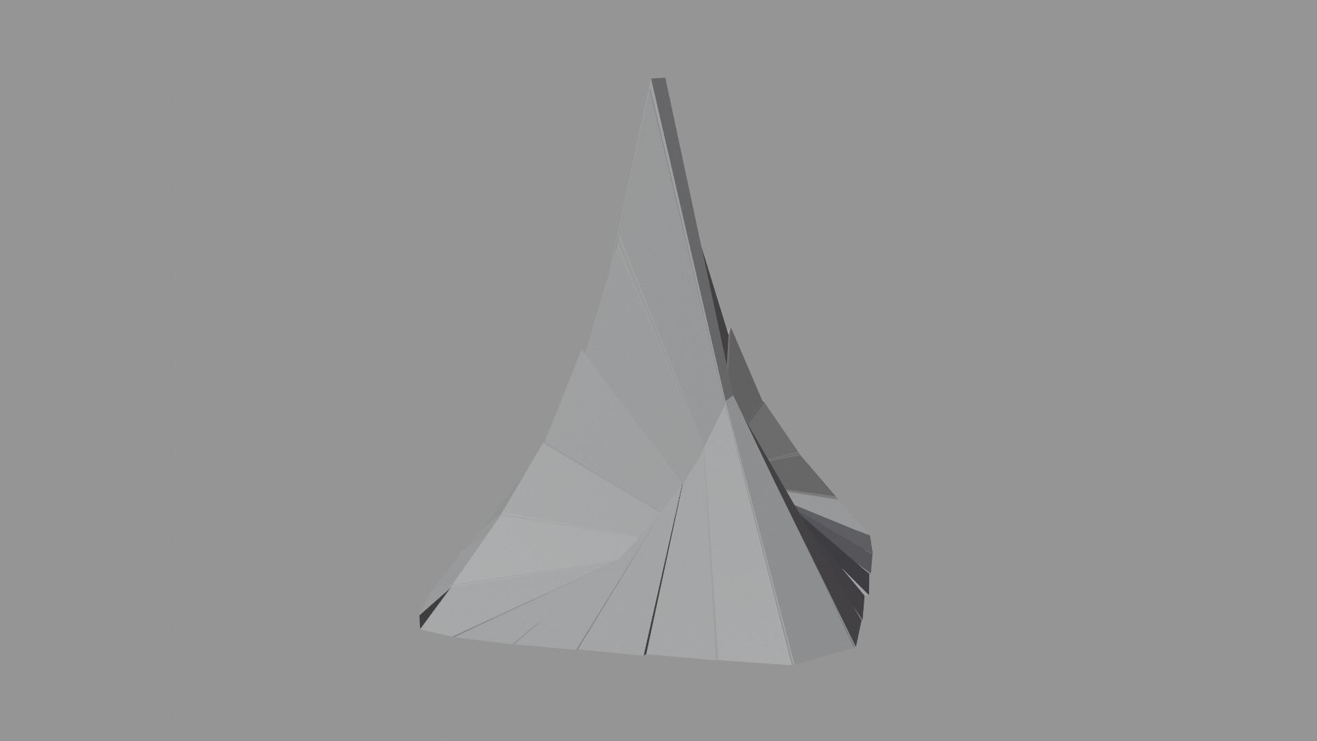 Artistic Decorative Peak Structure Low-poly 3D model_2