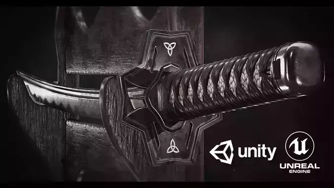 Katana - Game-Ready Model two samurai swords