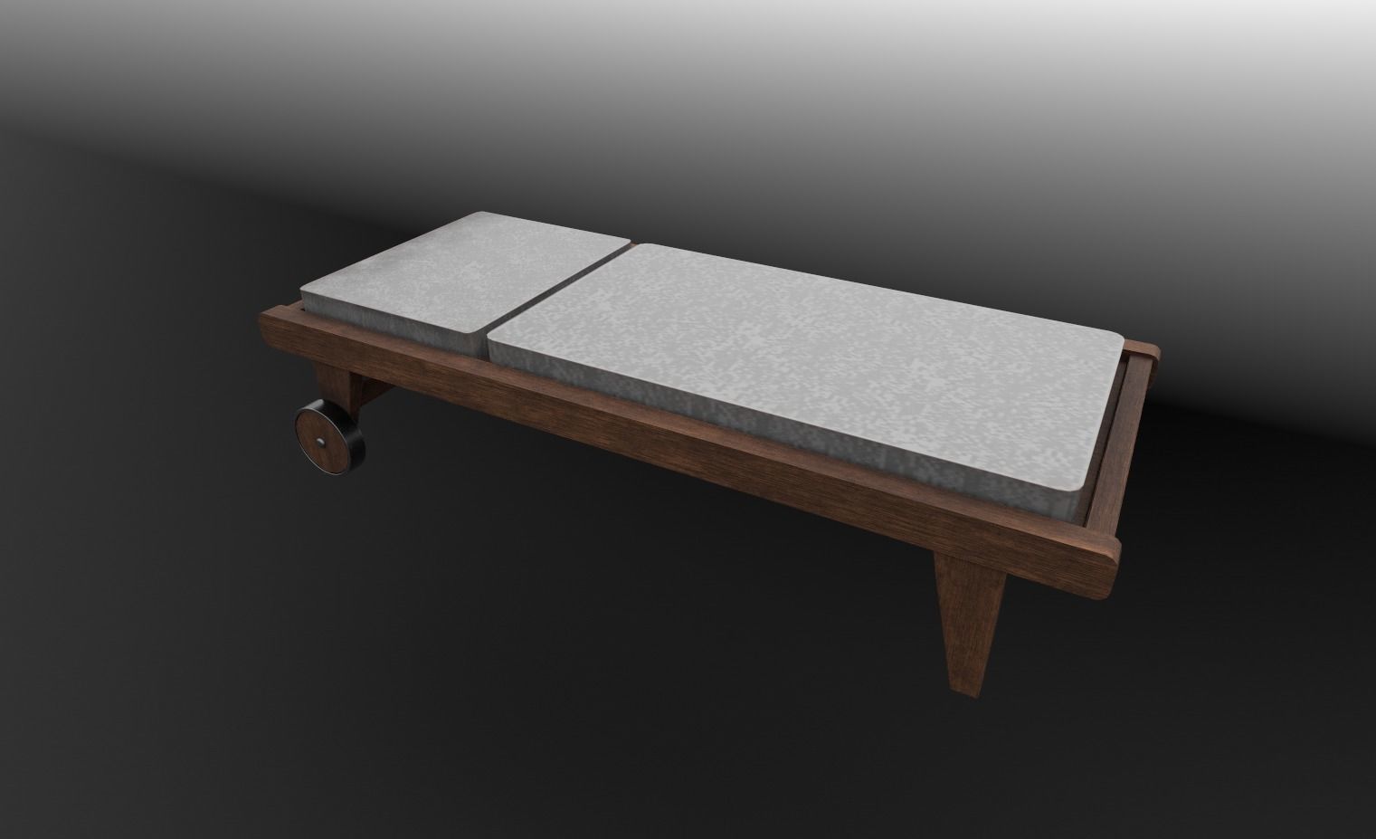 Sunbed Solseng PBR 3D Model Low-poly 3D model_4