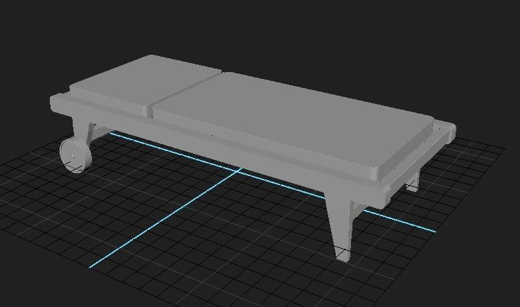 Sunbed Solseng PBR 3D Model Low-poly 3D model_5