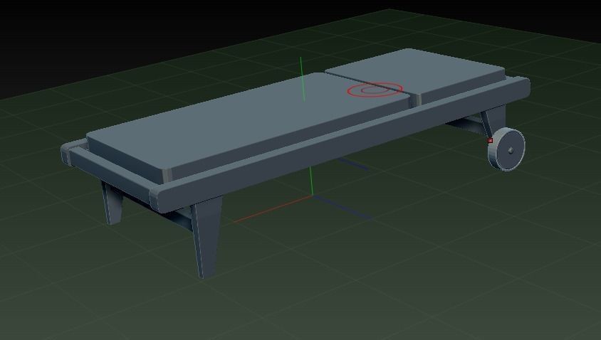 Sunbed Solseng PBR 3D Model Low-poly 3D model_8